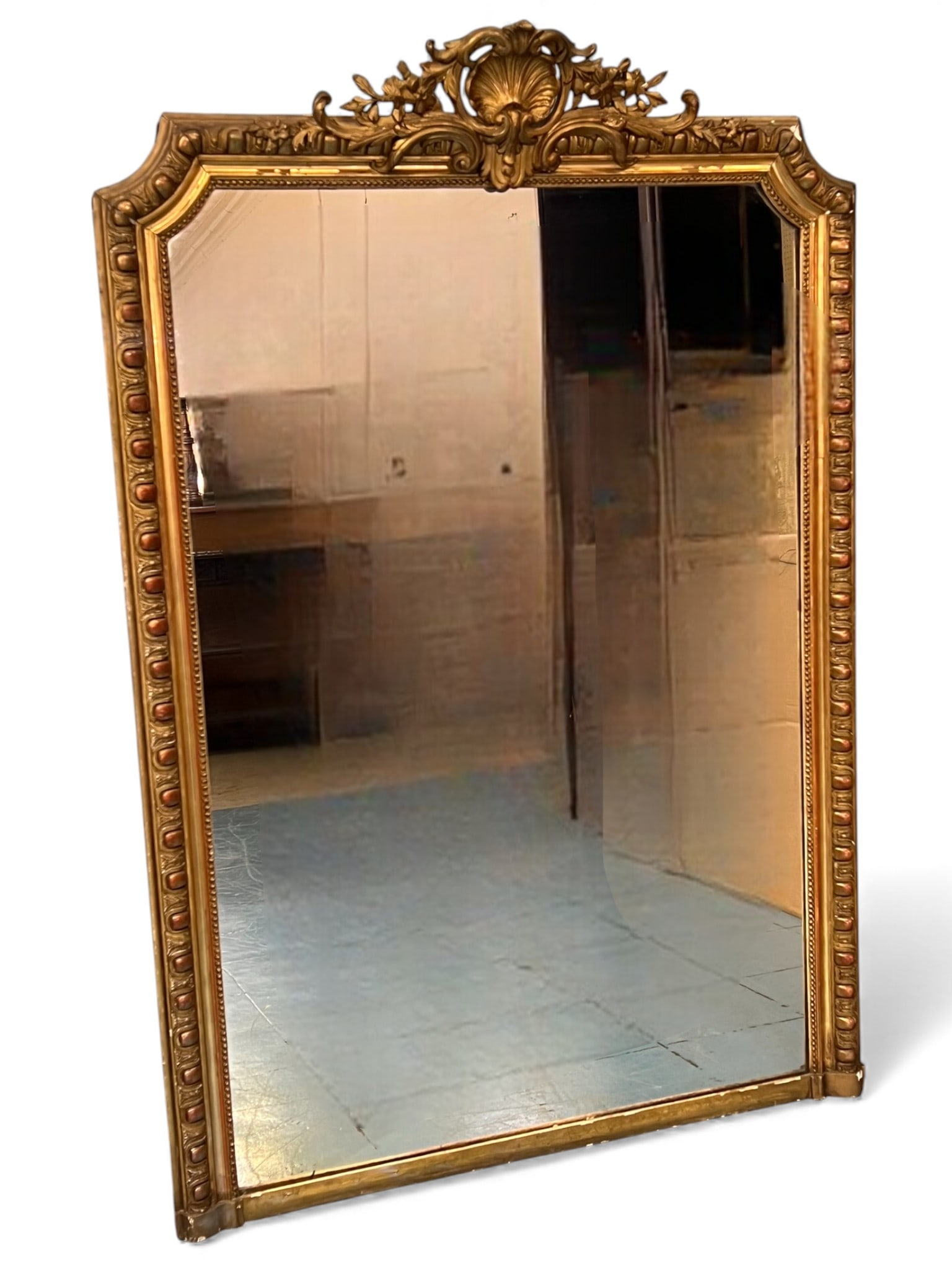 Large French Louis XVI Style Giltwood Mirror, Early 20th Century (1 of 3)
