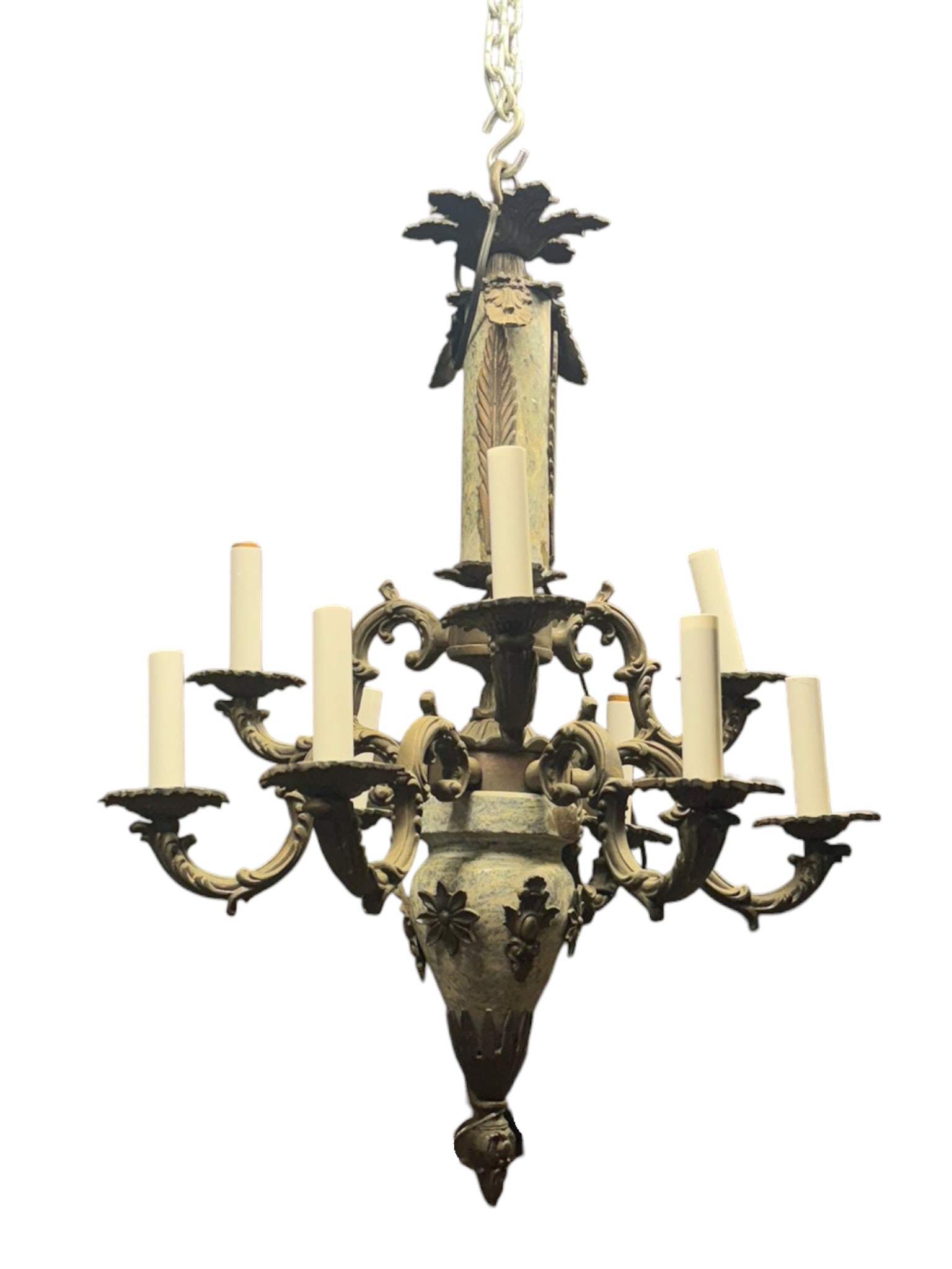 Continental Carved Stone Sixteen-Light Chandelier, Early 20th Century (1 of 1)