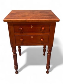 Southern Cherry Two-Drawer Work Table, Circa 1840–1860