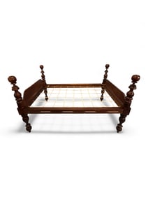 Southern Cherry “Cannonball?? Rope Bed from the Birthplace of Major John Pelham, Early 19th