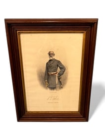 Framed Chromolithograph of Gen. Robert E. Lee, Published by Blelock & Co., New York, Late 19th