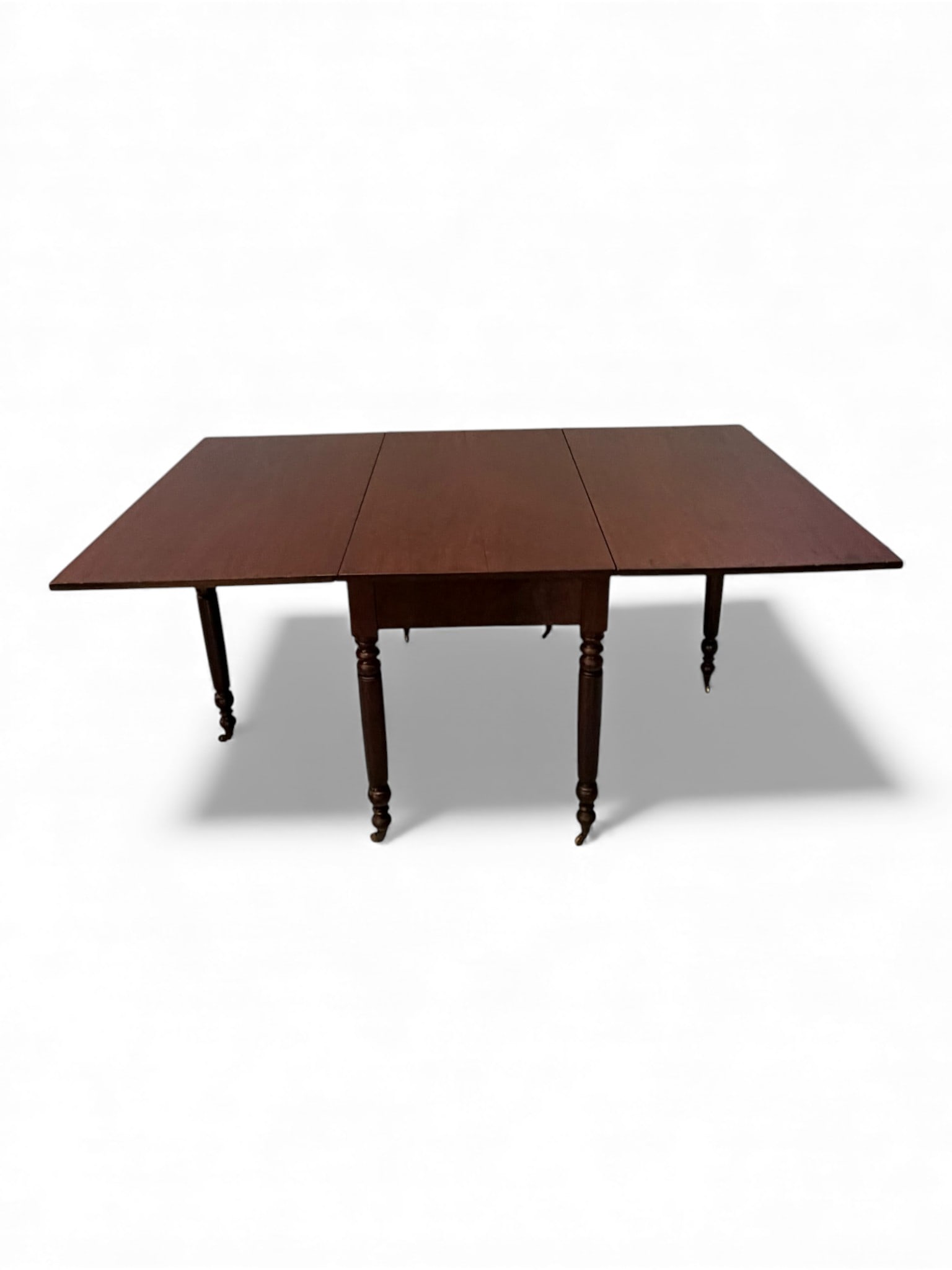 Southern Federal Mahogany Drop-Leaf Dining Table on Casters, Early 19th Century (Pelham Estate) (1 of 13)