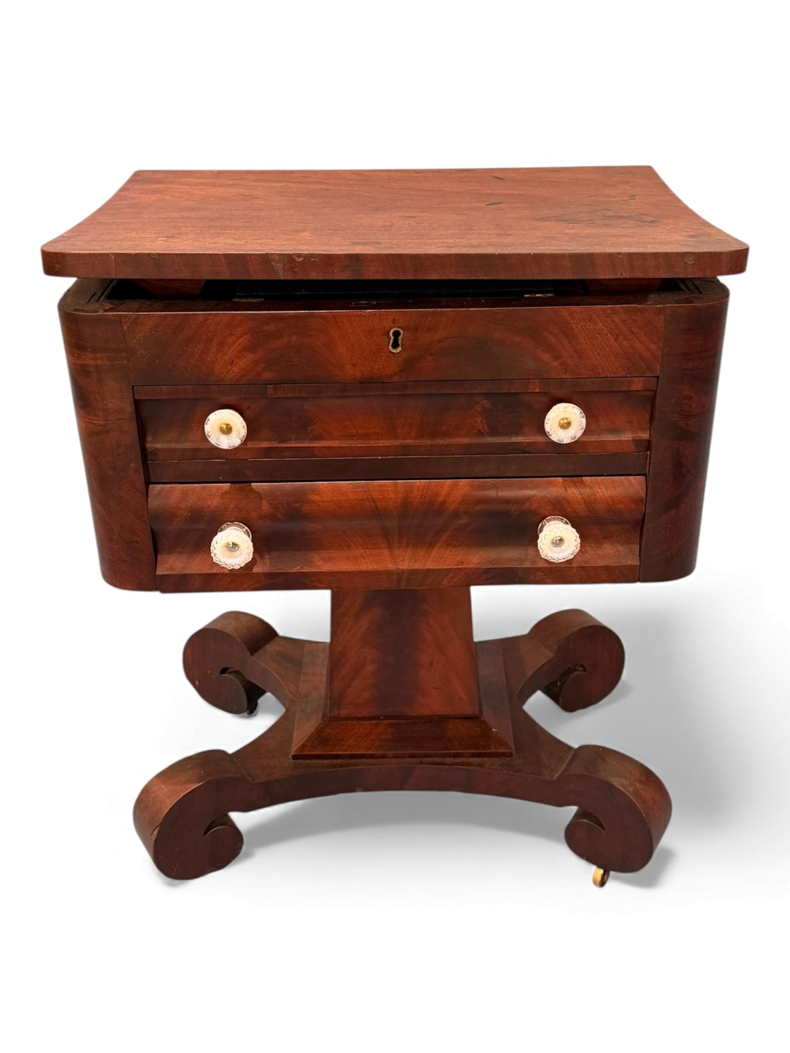 Classical Mahogany Writing Desk from Waverley Plantation, Mississippi, Early–Mid 19th Century (1 of 8)