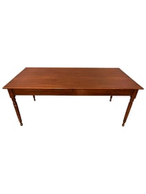 American Cherry Farmhouse Dining Table, 19th Century