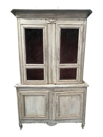 Large French Country Painted Cupboard, Early 20th Century