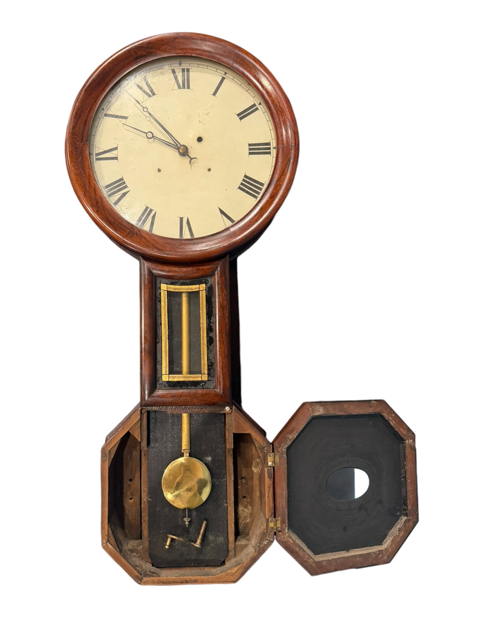 American Mahogany Banjo Wall Clock, 19th Century (1 of 5)