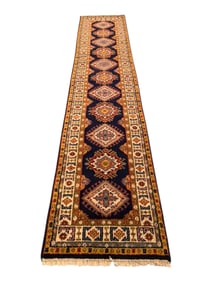 Caucasian-Style Handwoven Wool Runner