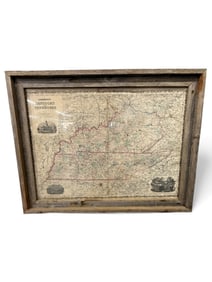 Johnson’s “Kentucky and Tennessee?? Map, Johnson & Browning, 1860