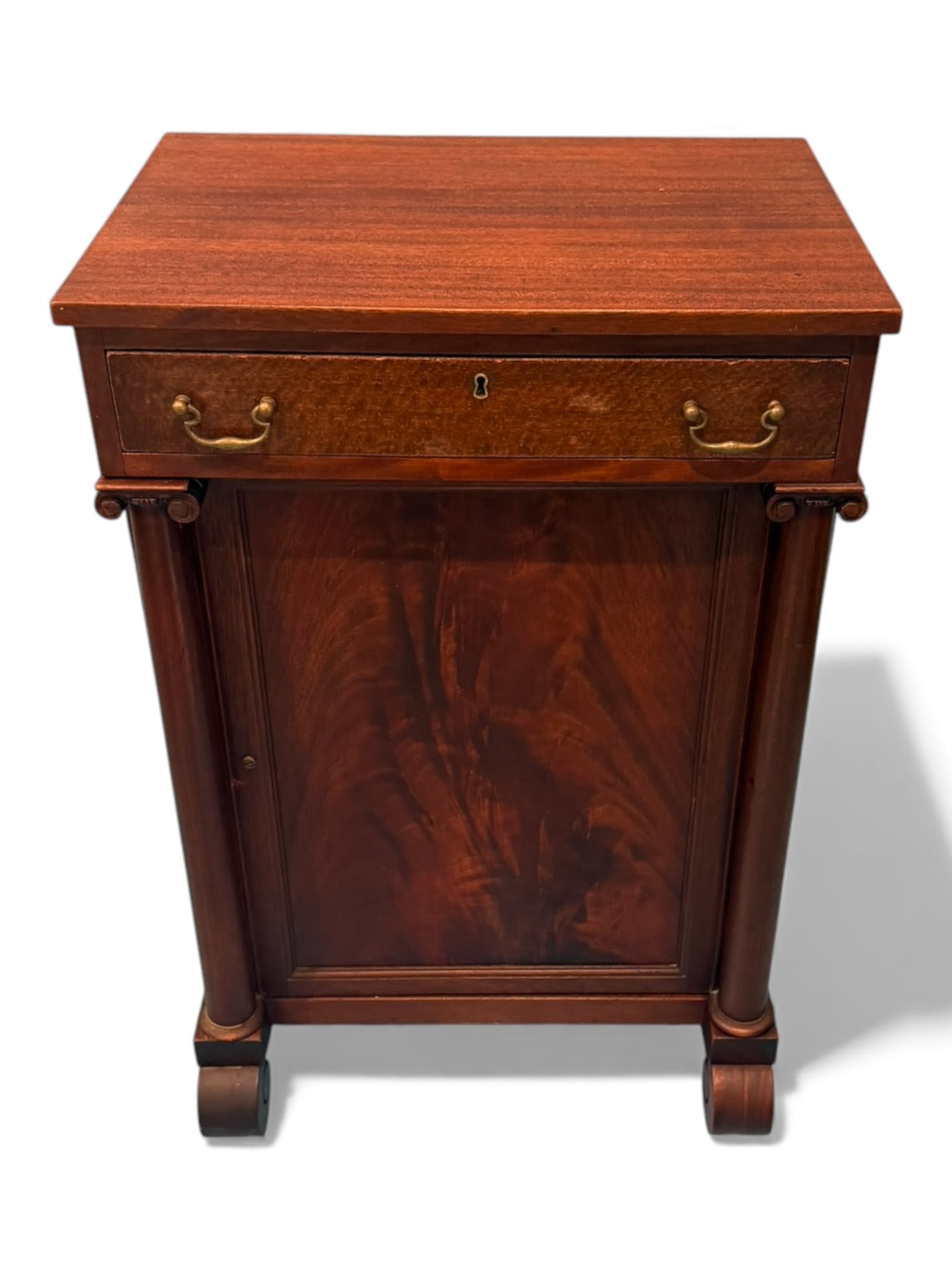 American Empire Mahogany Bedside Cabinet or Night Stand, Mid-19th Century (1 of 8)