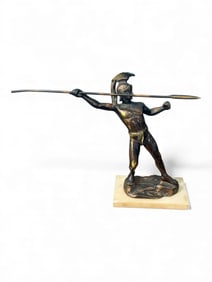 Classical Bronze-Patinated Figure of a Spartan Warrior, early 20th century
