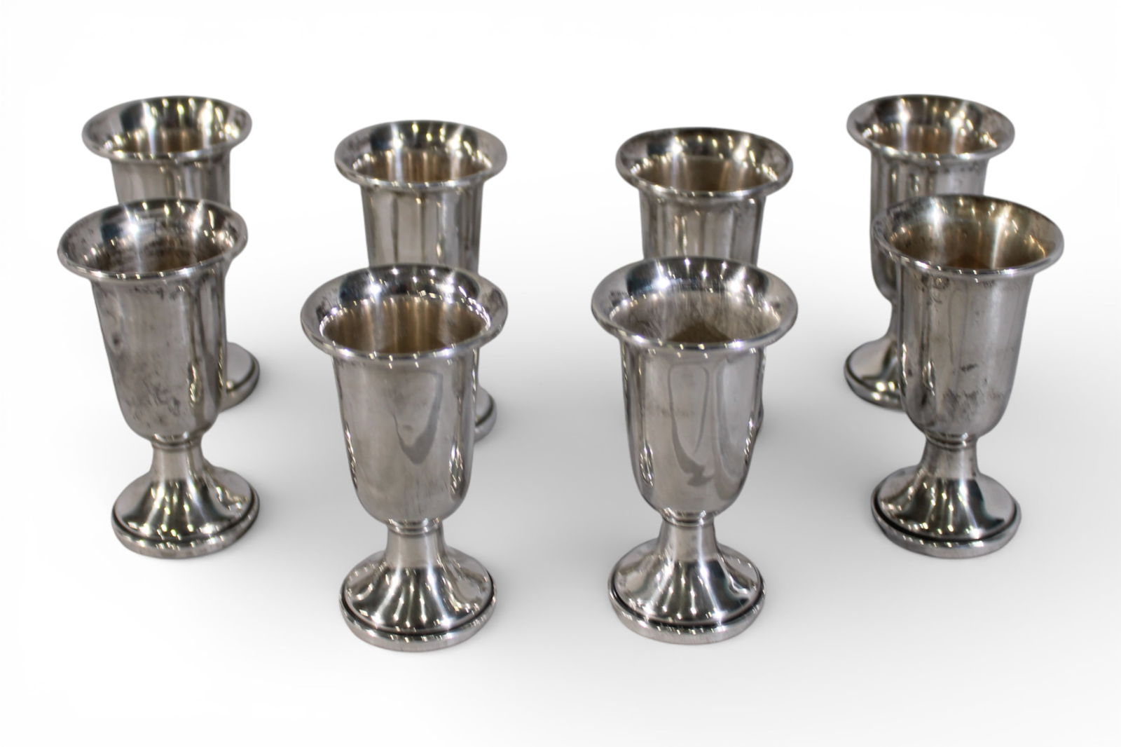 Set of Eight Sterling Silver Cordial Cups, Lavigne T. Bingham, Memphis, Tennessee (1 of 7)