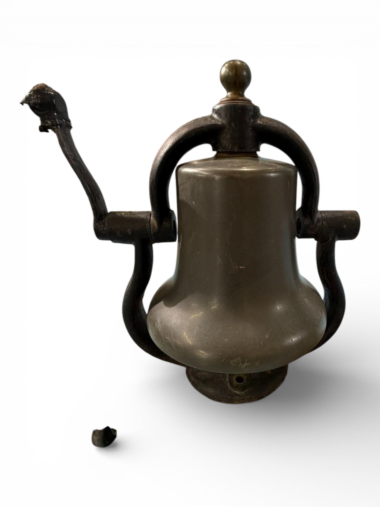 Mid-18th Century Industrial Brass Bell with Iron Mount (1 of 3)