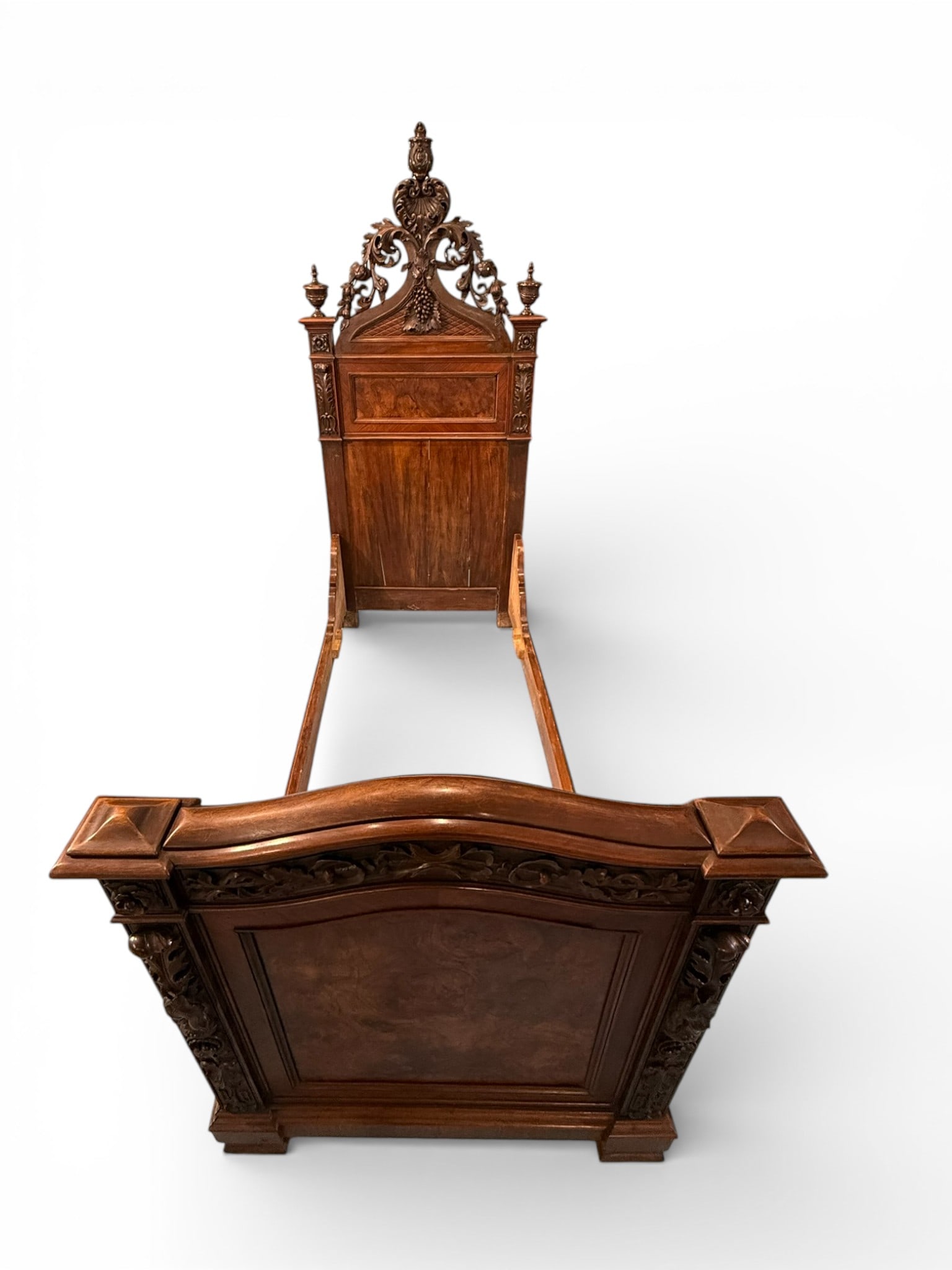 Carved Mahogany Renaissance Revival Twin Bed (1 of 3)