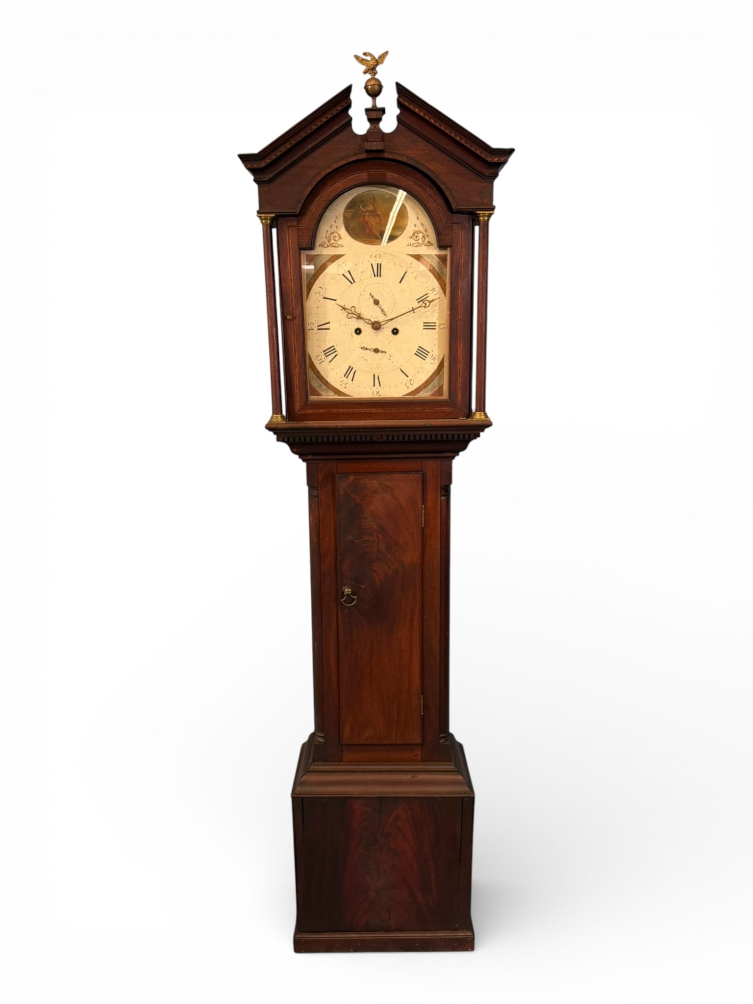 American Classical Mahogany Tall Case Clock, Early 19th Century (1 of 5)