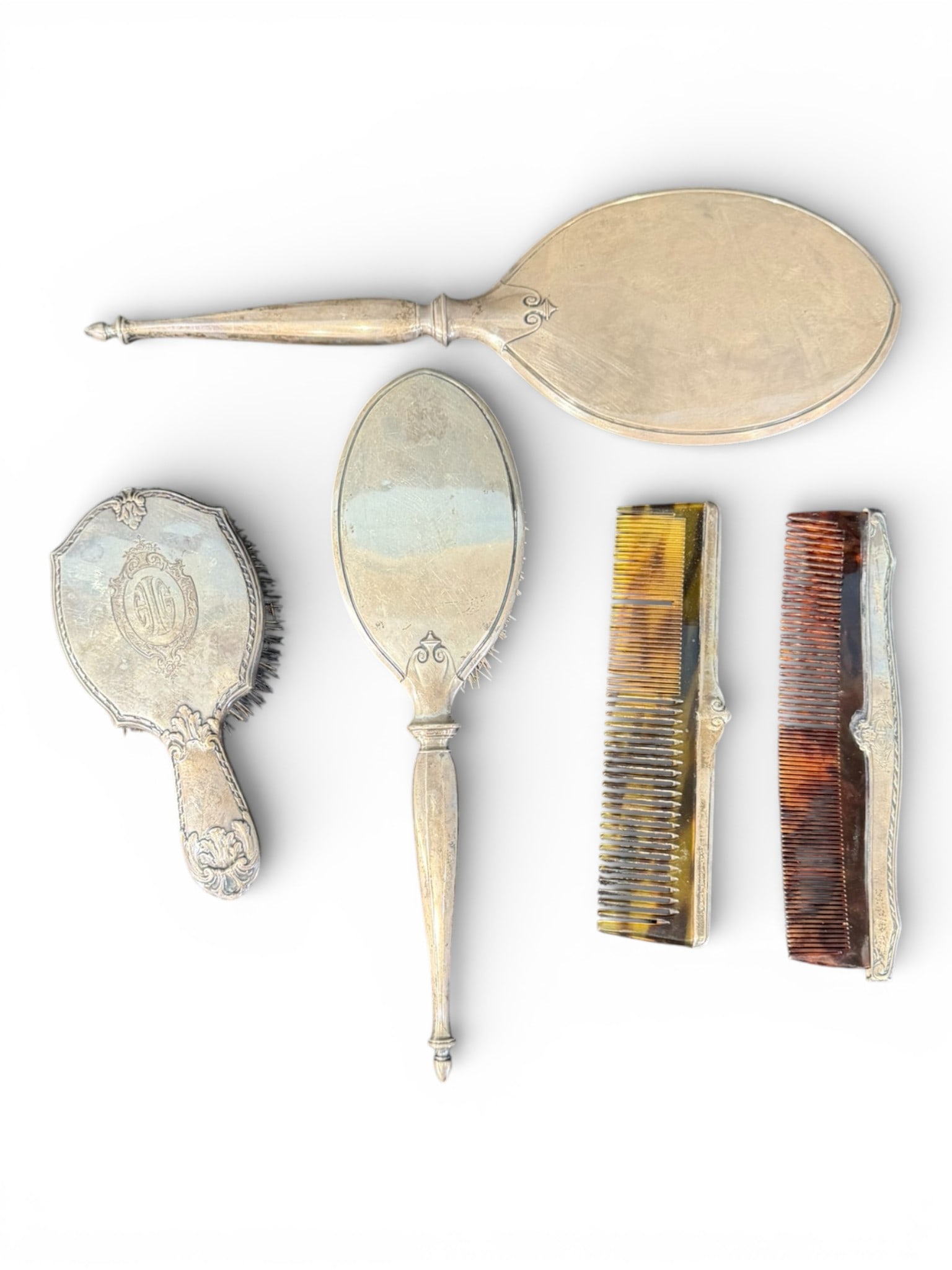 Five-Piece Wallace Sterling Silver Dresser Set (1 of 6)