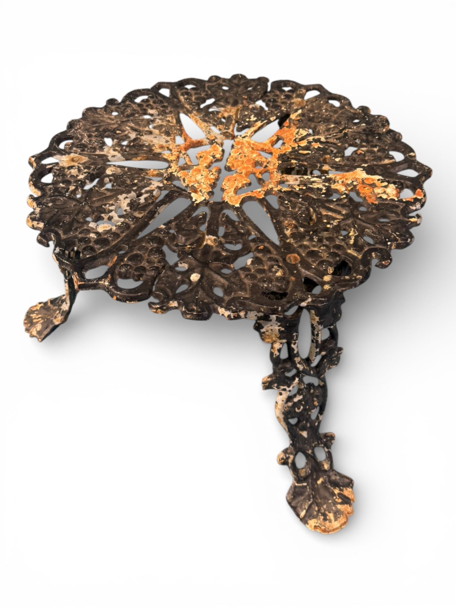 Black Cast Iron Garden Table - 3