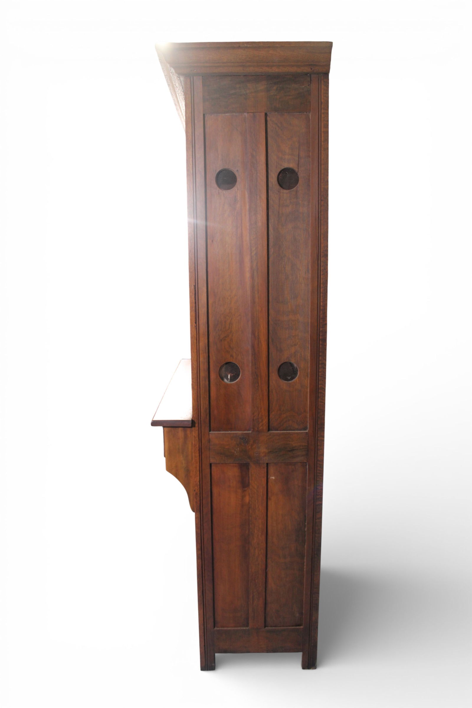 Oak Stepback Pie Safe or Cupboard - 2