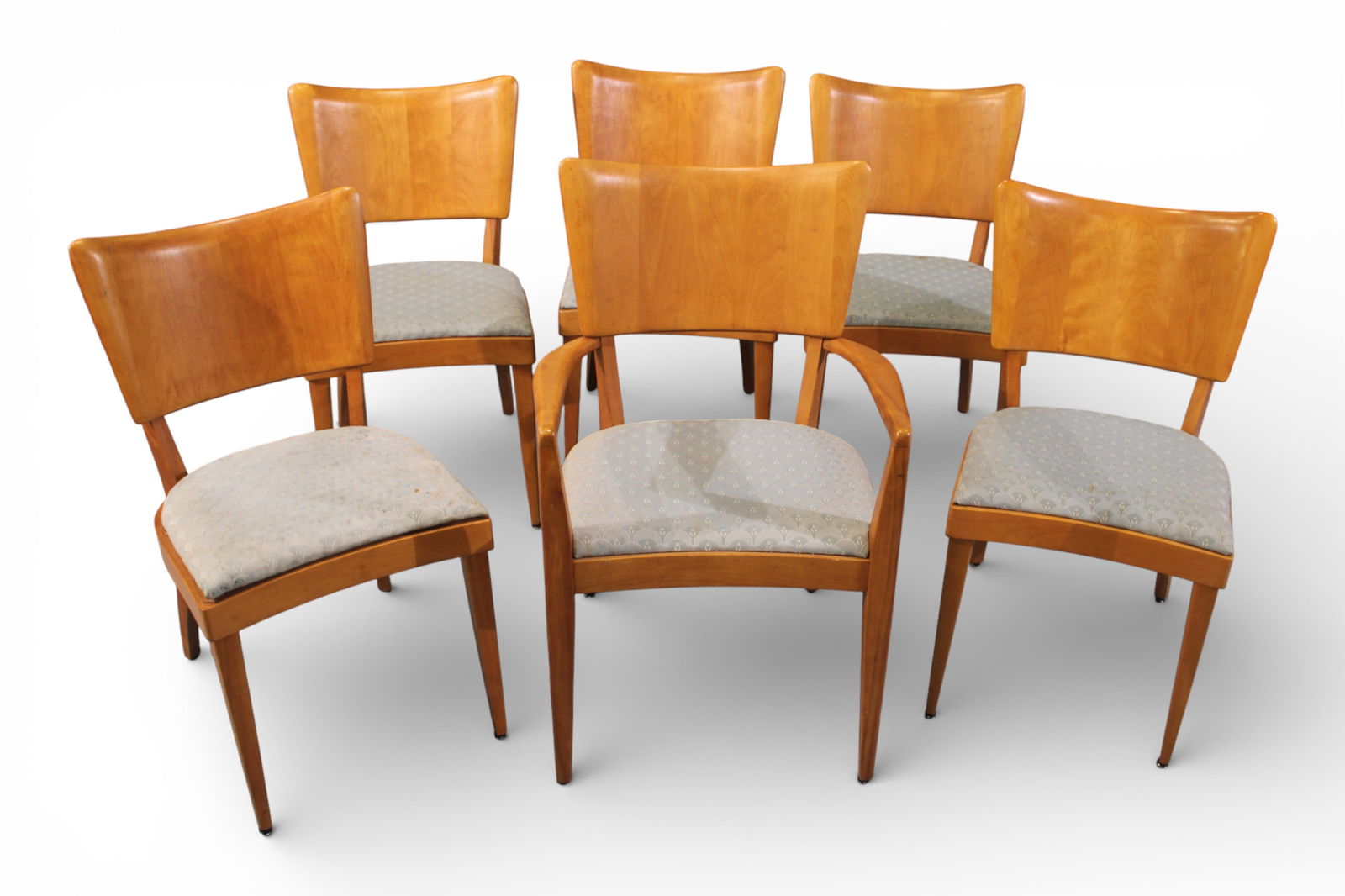 Mid-Century Modern Maple Dining Table with Six Chairs (1 of 4)