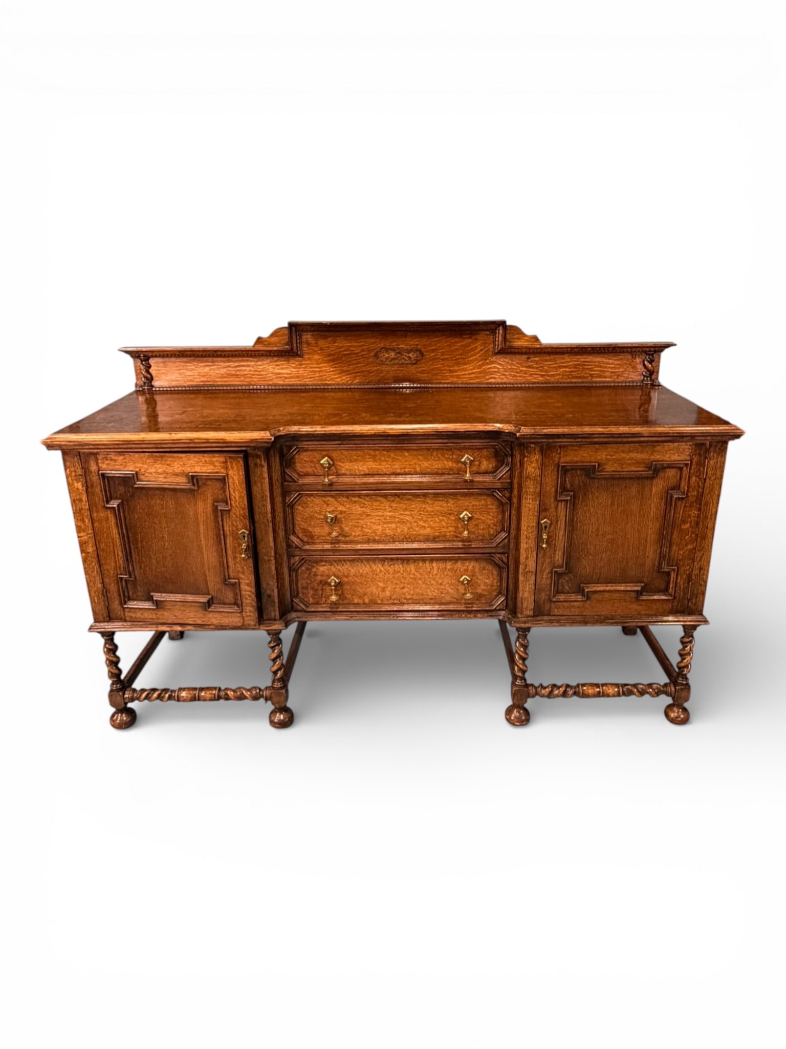 English Oak Barley Twist Sideboard (1 of 3)