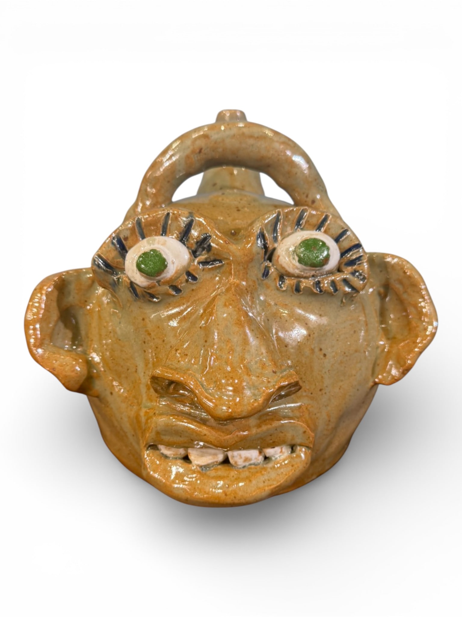 Jerry Brown Ugly Face Jug, American, North Carolina, 20th century (1 of 5)