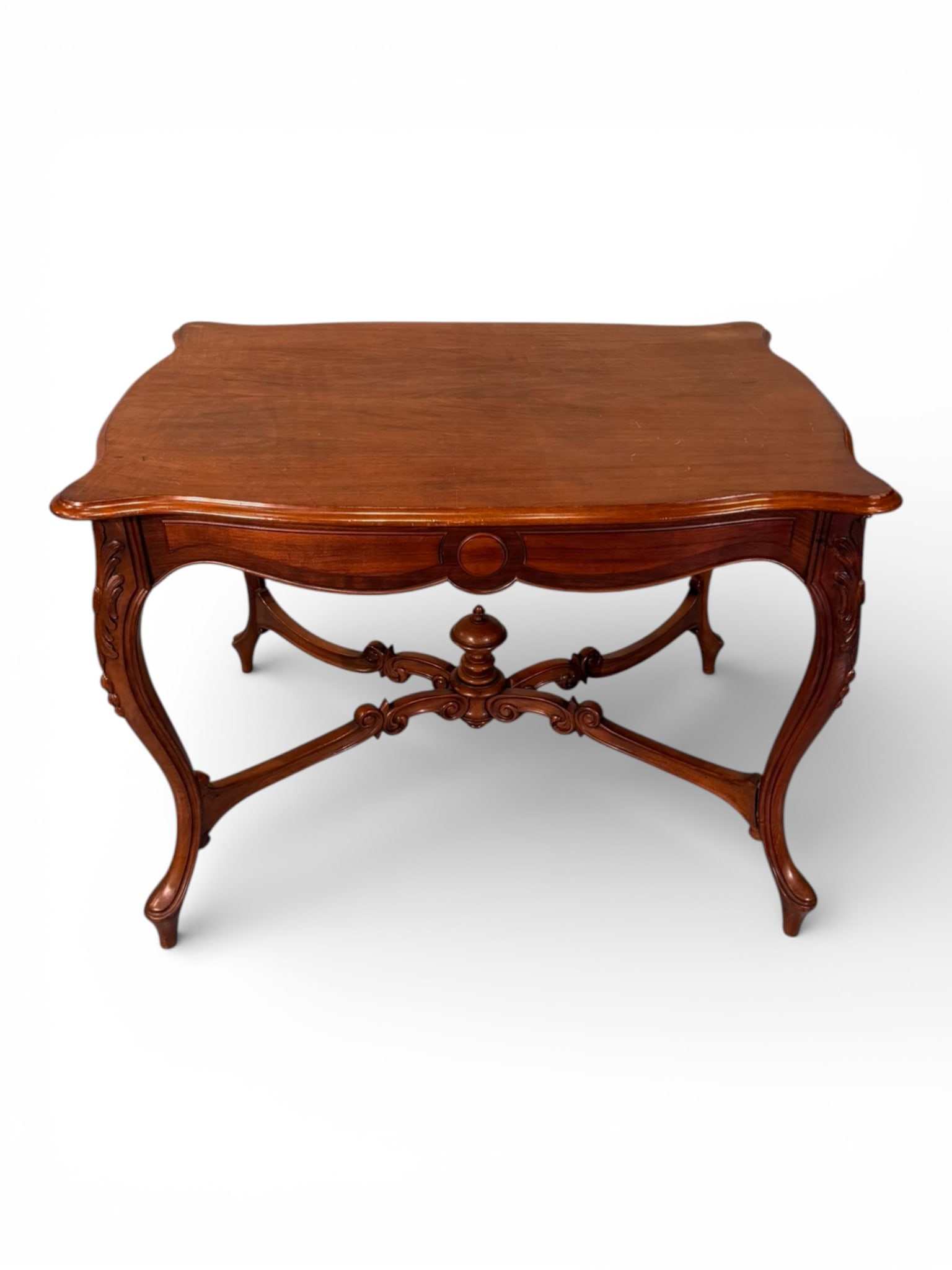 Walnut Victorian Square Center Table (1 of 4)