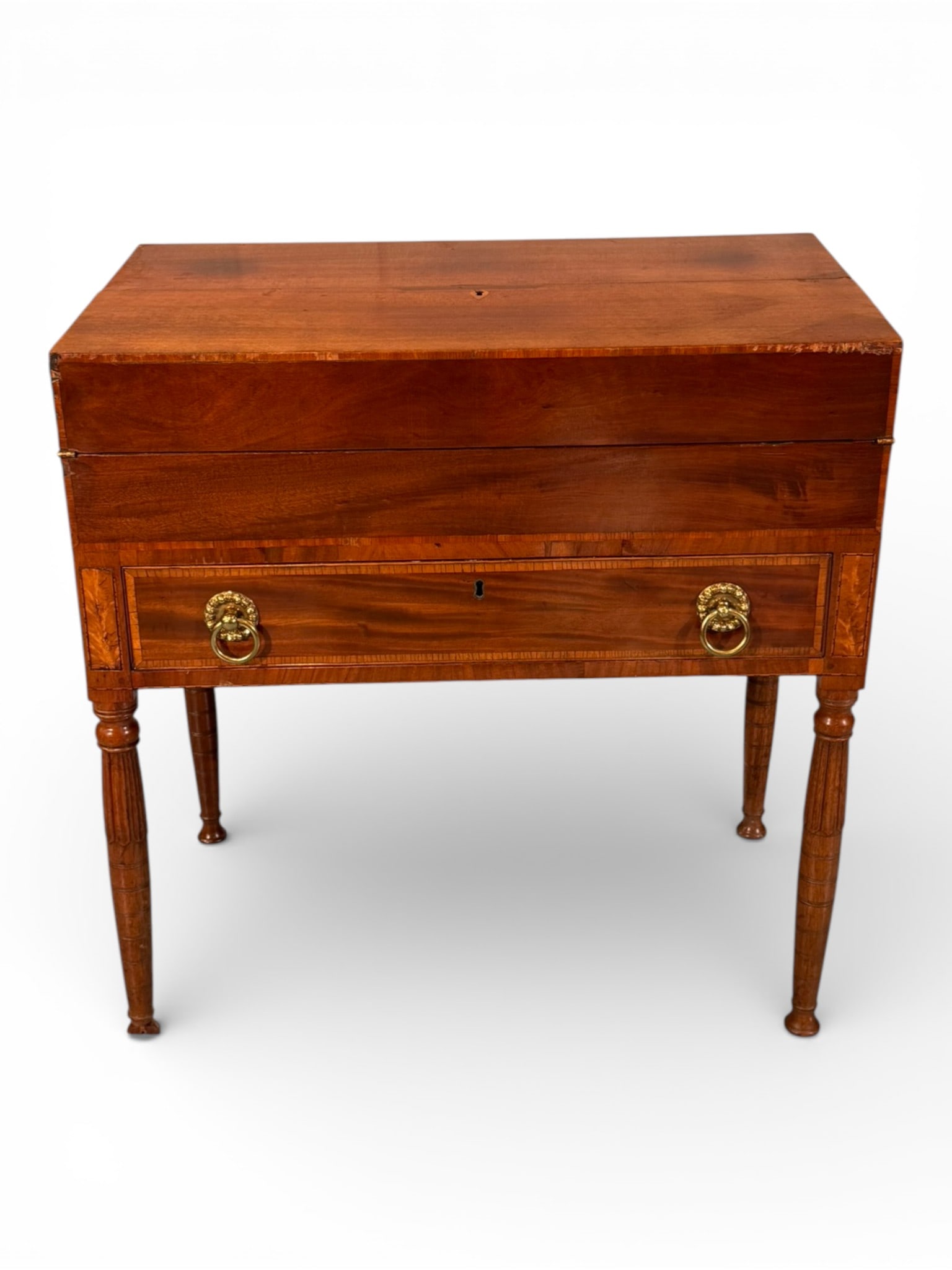 French Empire Style Mahogany Writing Table / Desk (1 of 5)