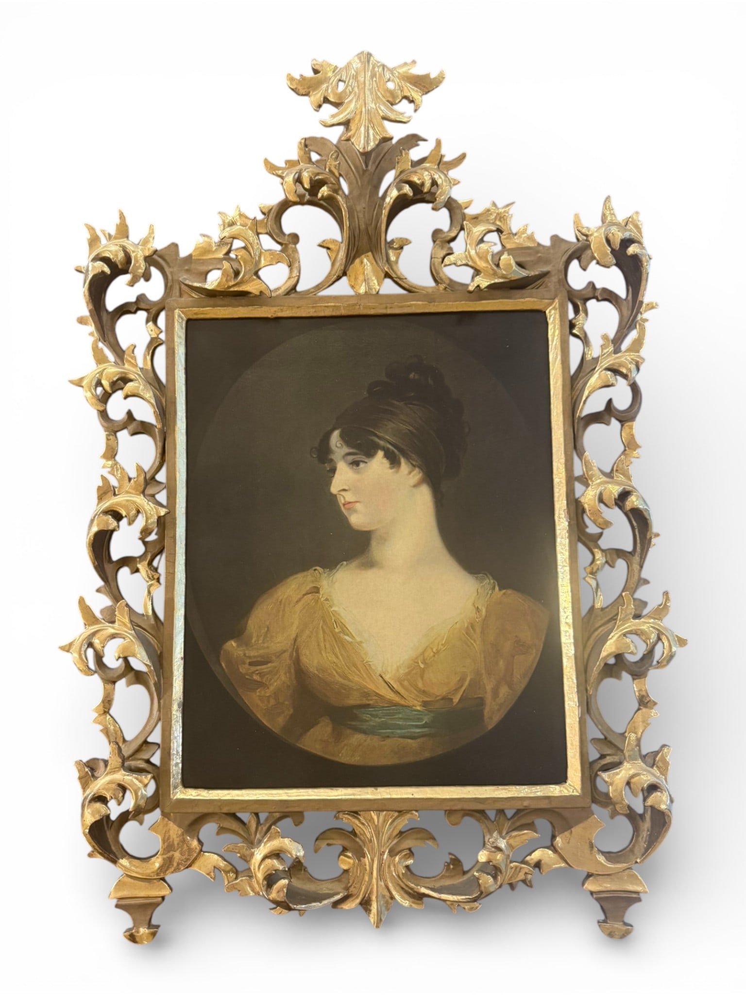 After Sir Thomas Lawrence (English, 1769–1830), “Miss Siddons,?? Print on Board (1 of 2)