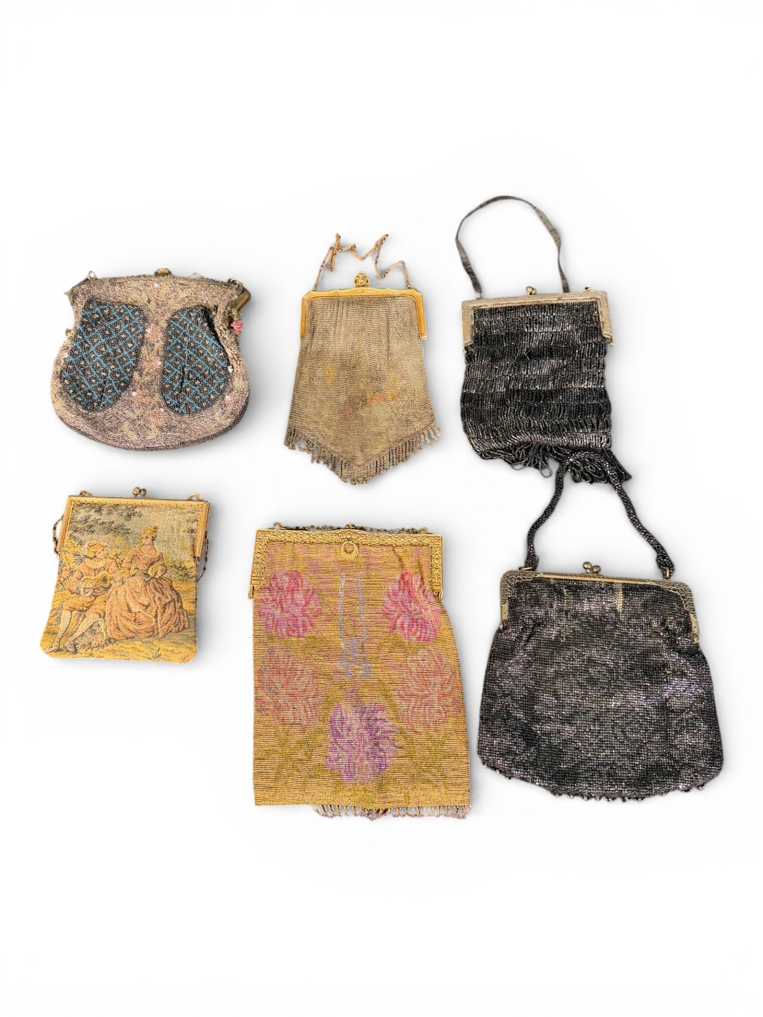 Group of Six Flapper-Era Beaded and Mesh Evening Purses, 1920s (1 of 7)