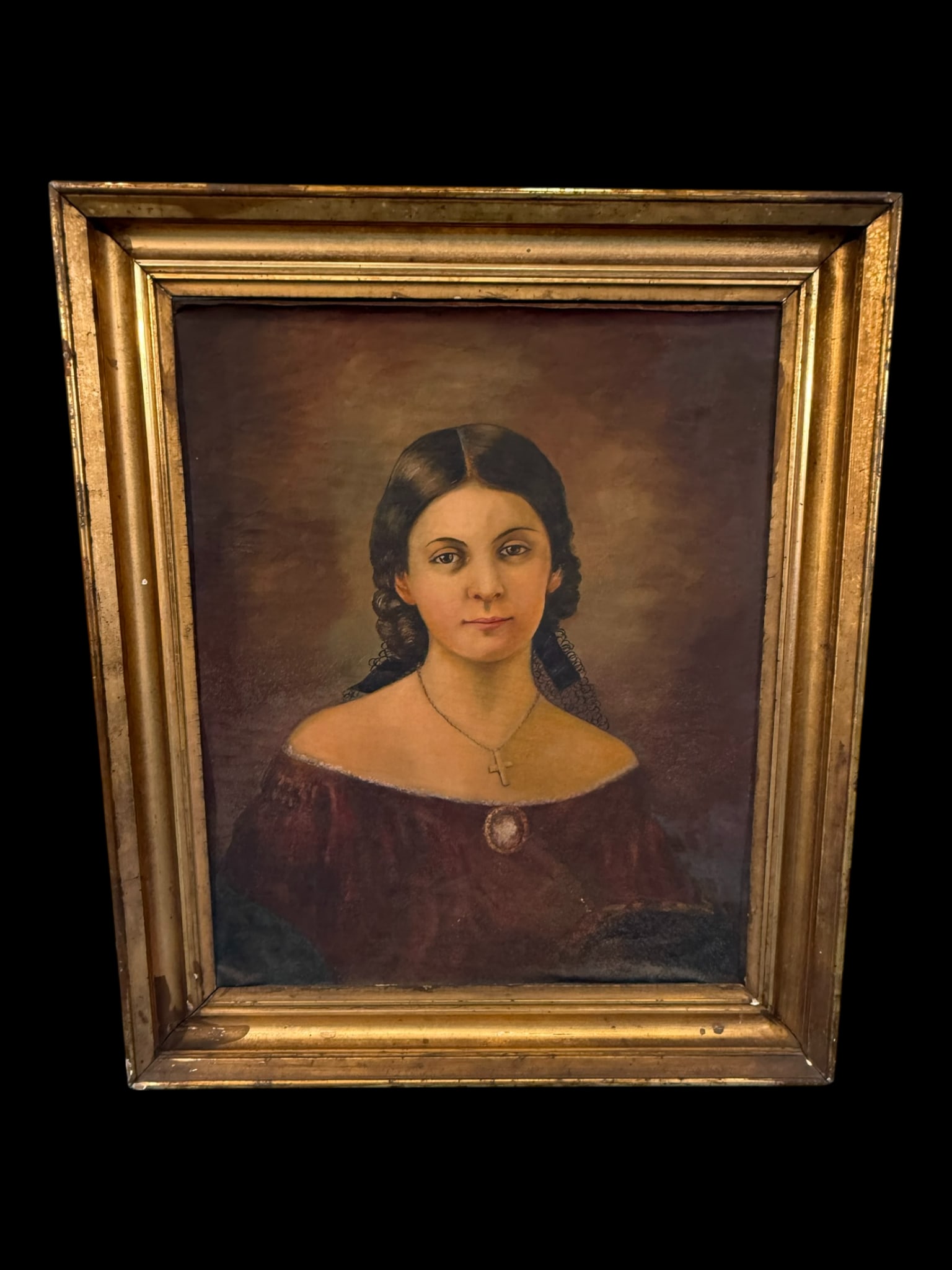 Portrait of Julia Clay Glascock Martin, 19th Century, Oil on Canvas (1 of 3)