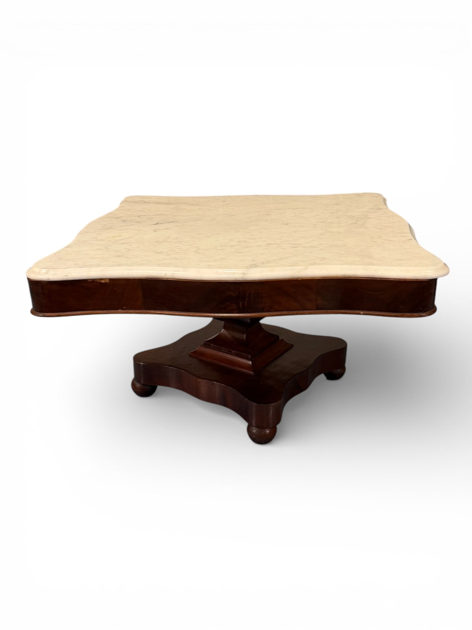 Mahogany Empire Marble-Top Coffee Table (1 of 2)