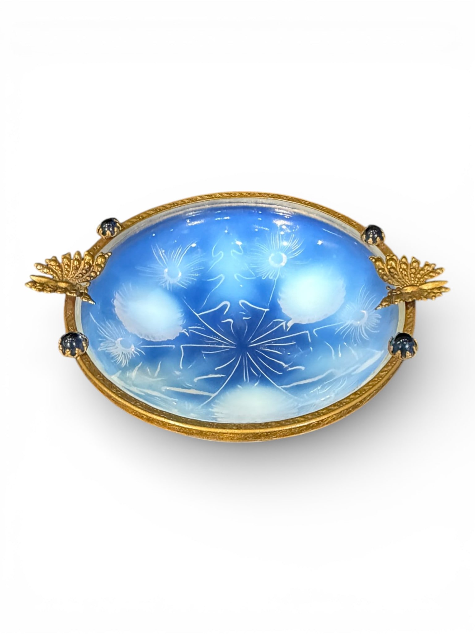 French Opalescent Glass Bronze-Mounted Butterfly Tray (1 of 5)