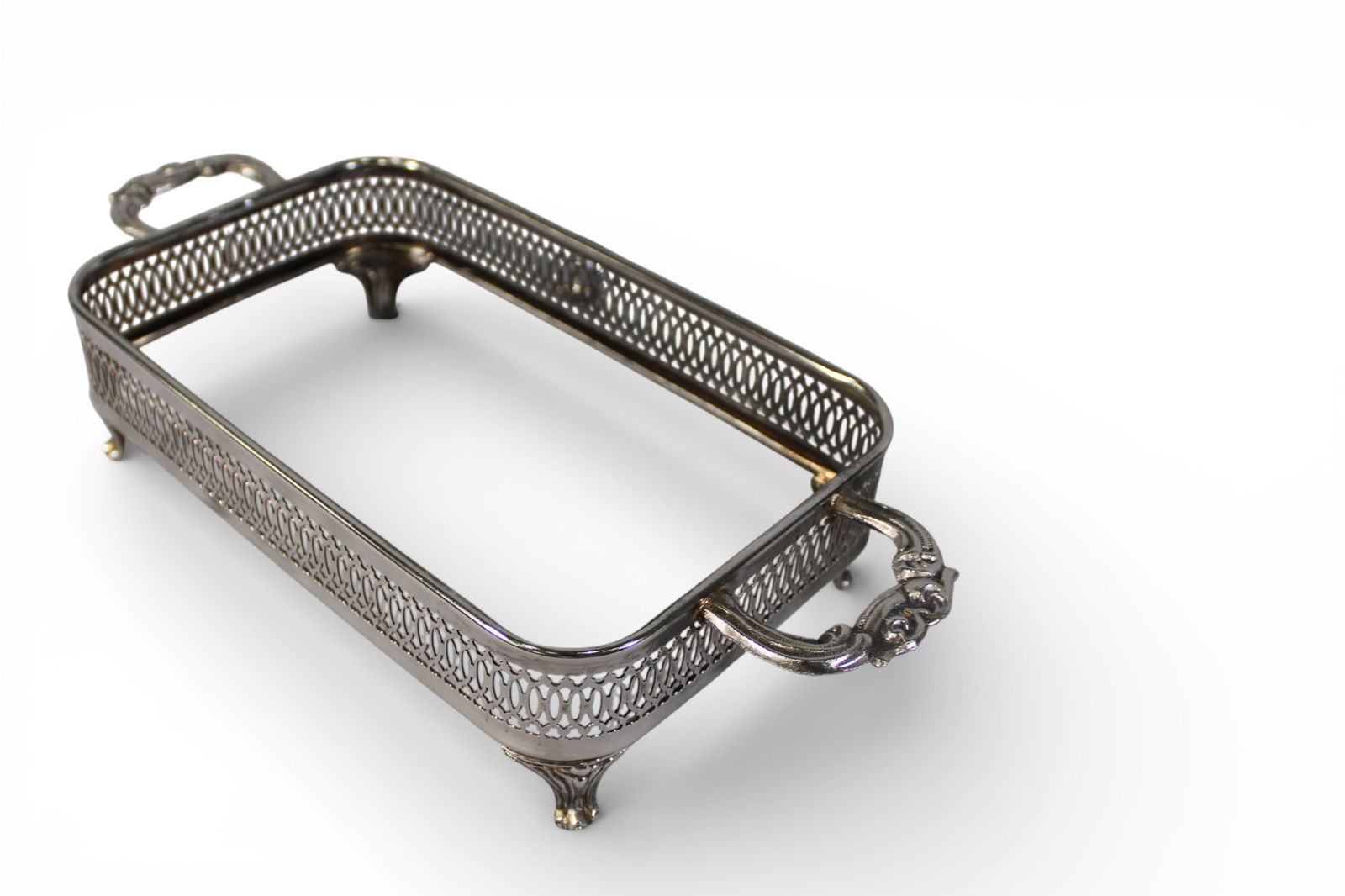 Five Silverplate Casserole or Serving Dish Frames - 3