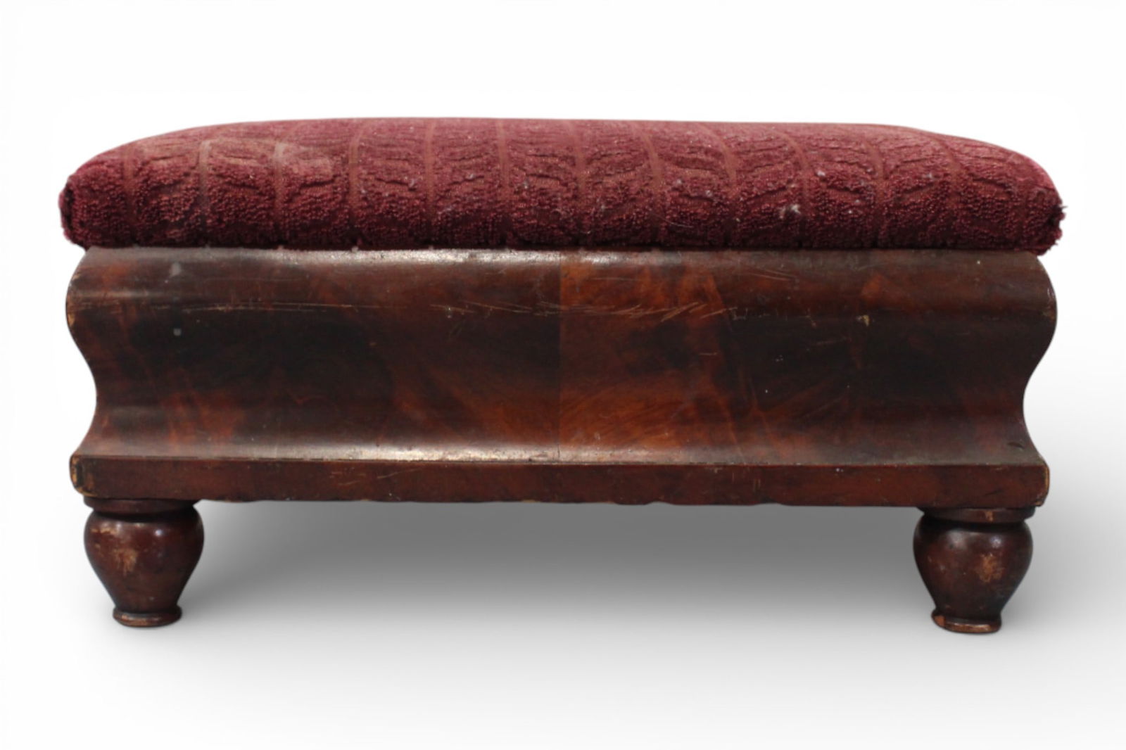 American Empire Mahogany Foot Stool, circa 1840 (1 of 4)