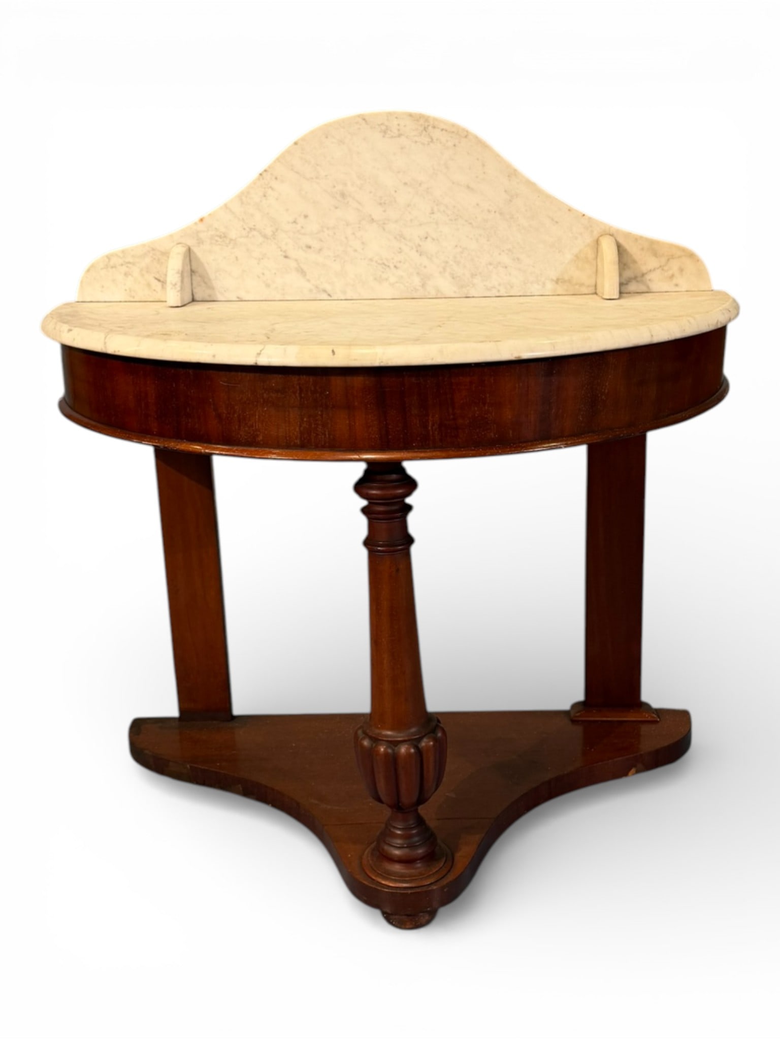 English Mahogany Wash Stand with Original White Marble Top (1 of 4)