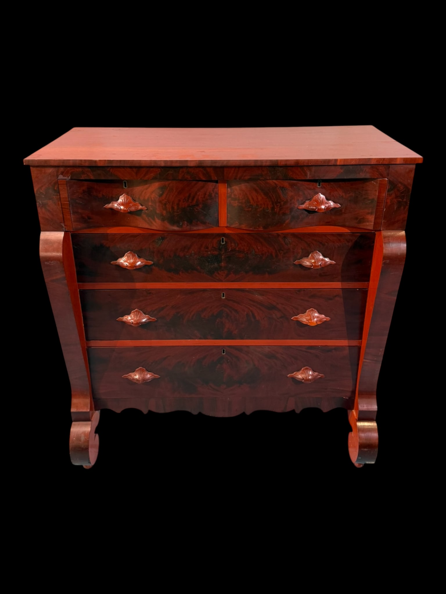 American Empire Chest of Drawers, Mid-19th Century (1 of 5)