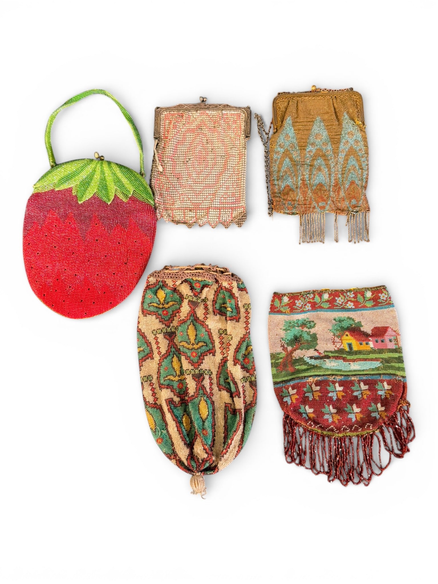 Group of Five Flapper-Era Beaded and Figural Evening Purses, 1920s (1 of 5)