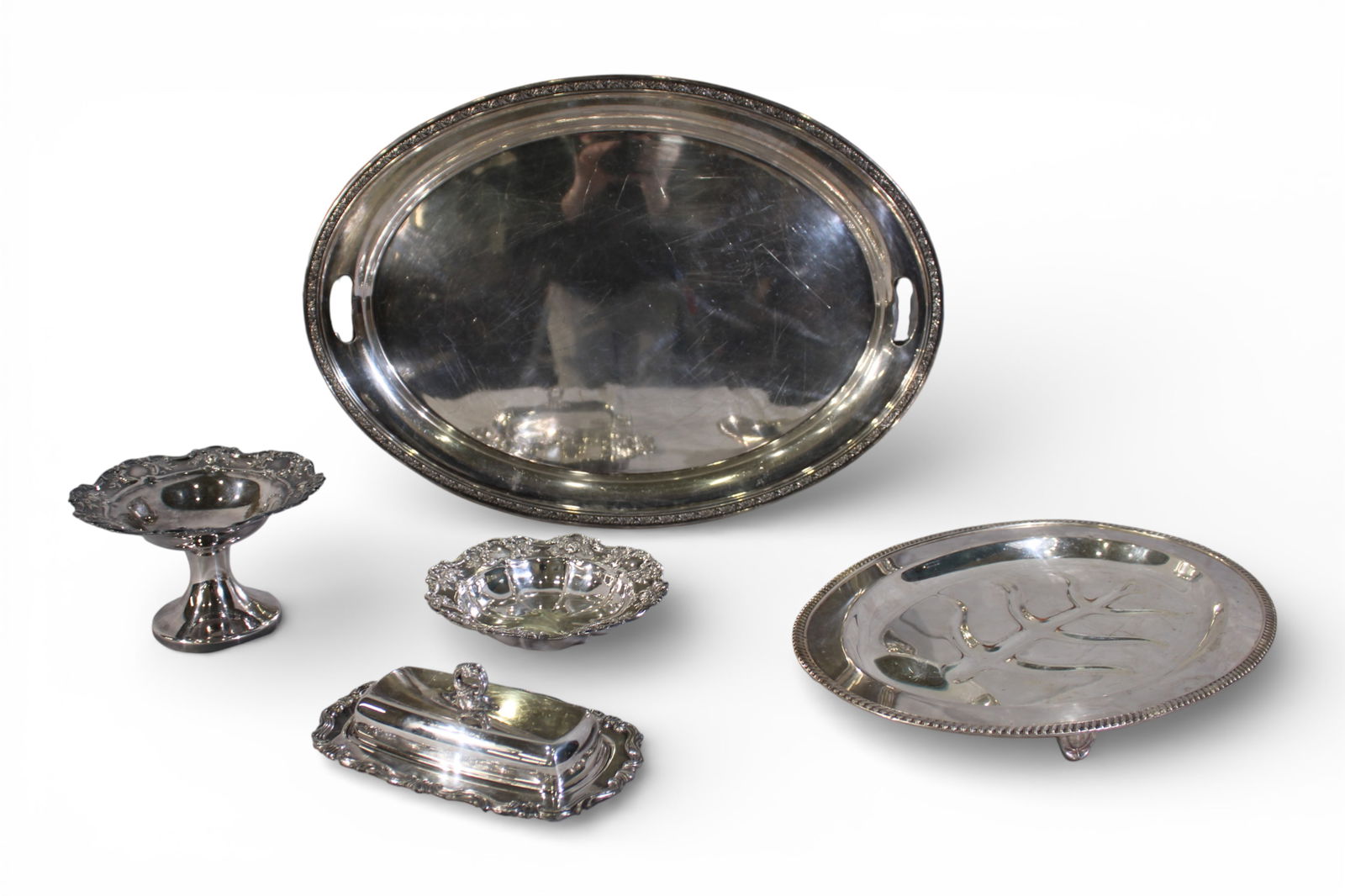 Five-Piece Silverplate Serving Group (1 of 8)