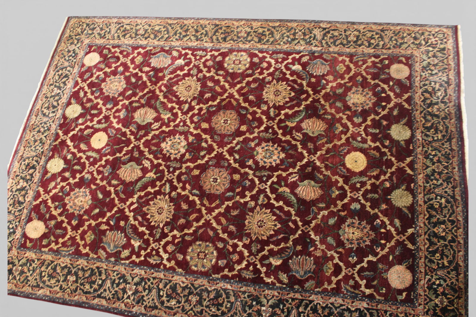 Large Hand-Knotted Persian Carpet, Allover Floral Lattice Design (1 of 5)