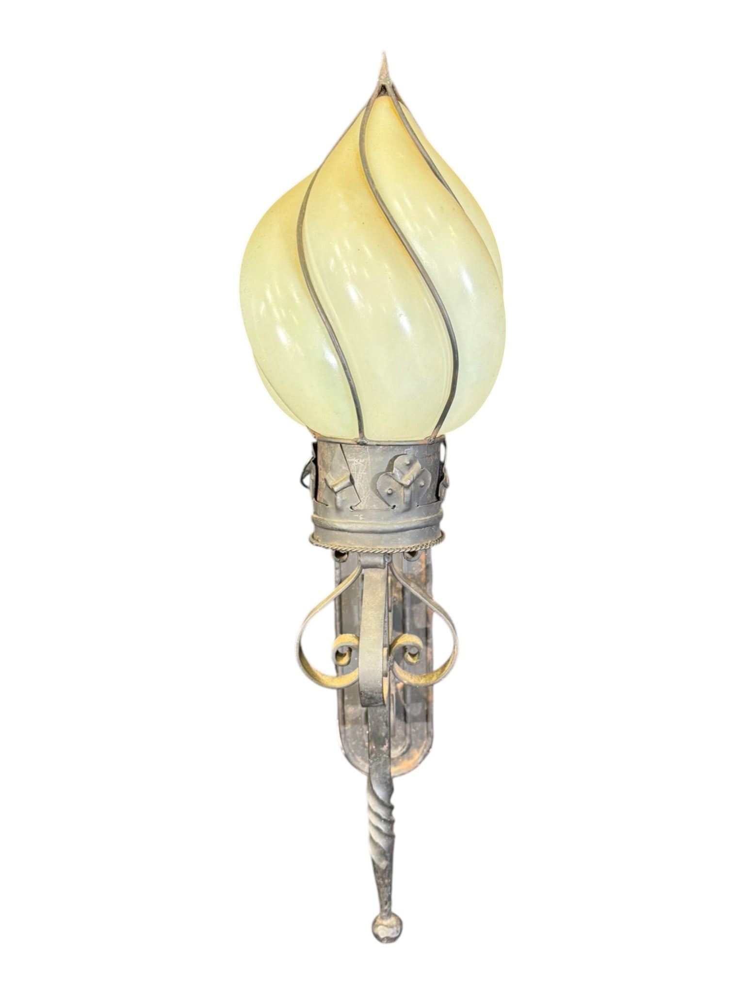 Metal Sconce with Flame Shade (1 of 3)