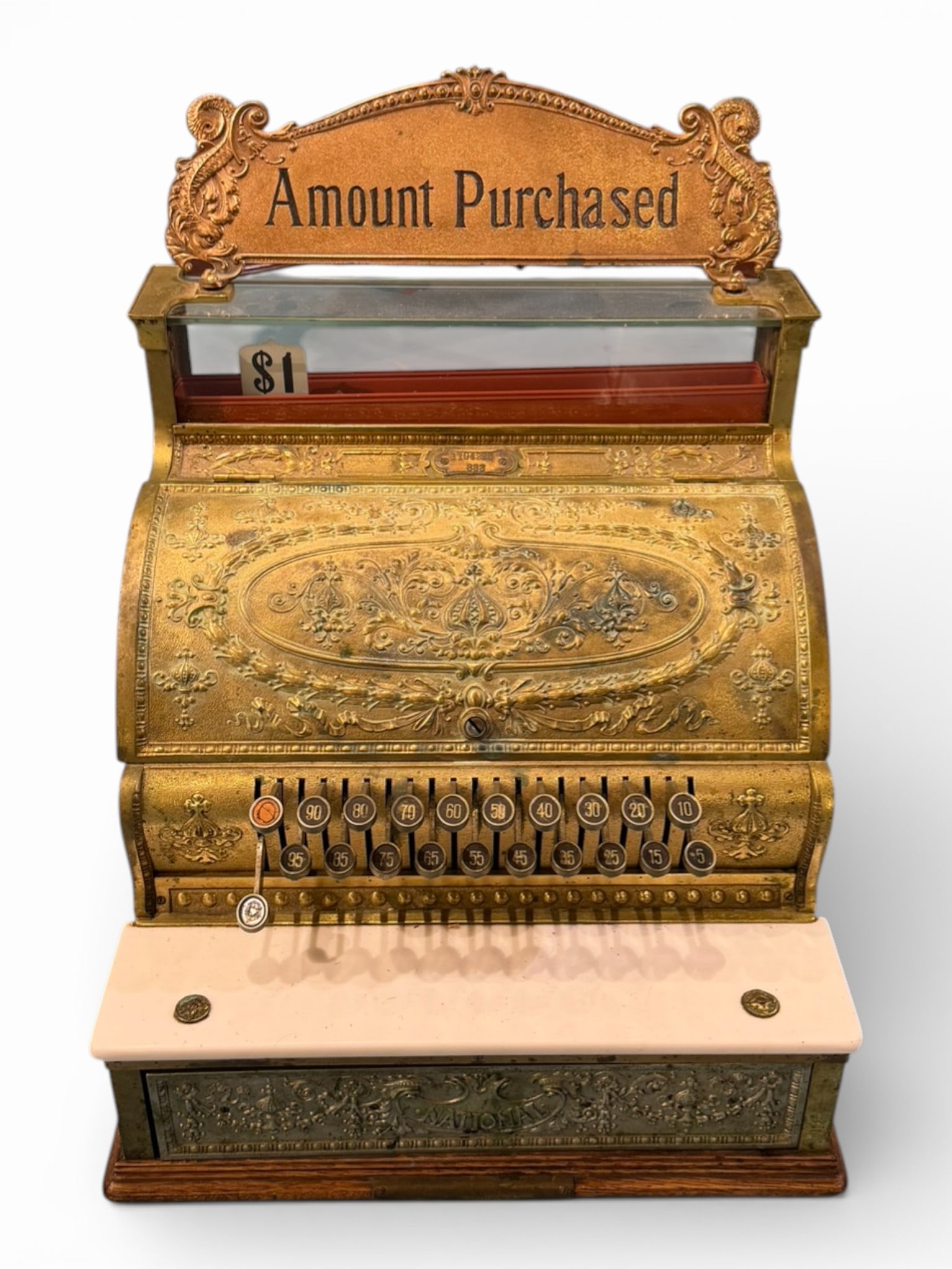 National Cash Register Co. “Amount Purchased?? Gold Cash Register (1 of 6)