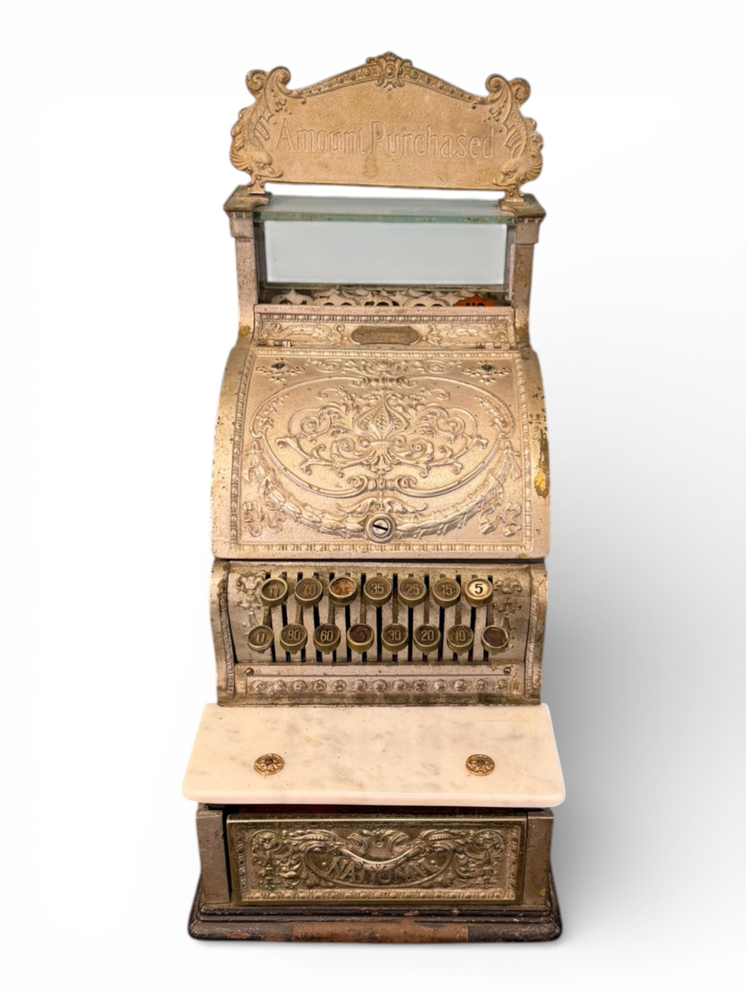 National Cash Register Co. “Amount Purchased?? Ornate Metal Sales Register (1 of 5)