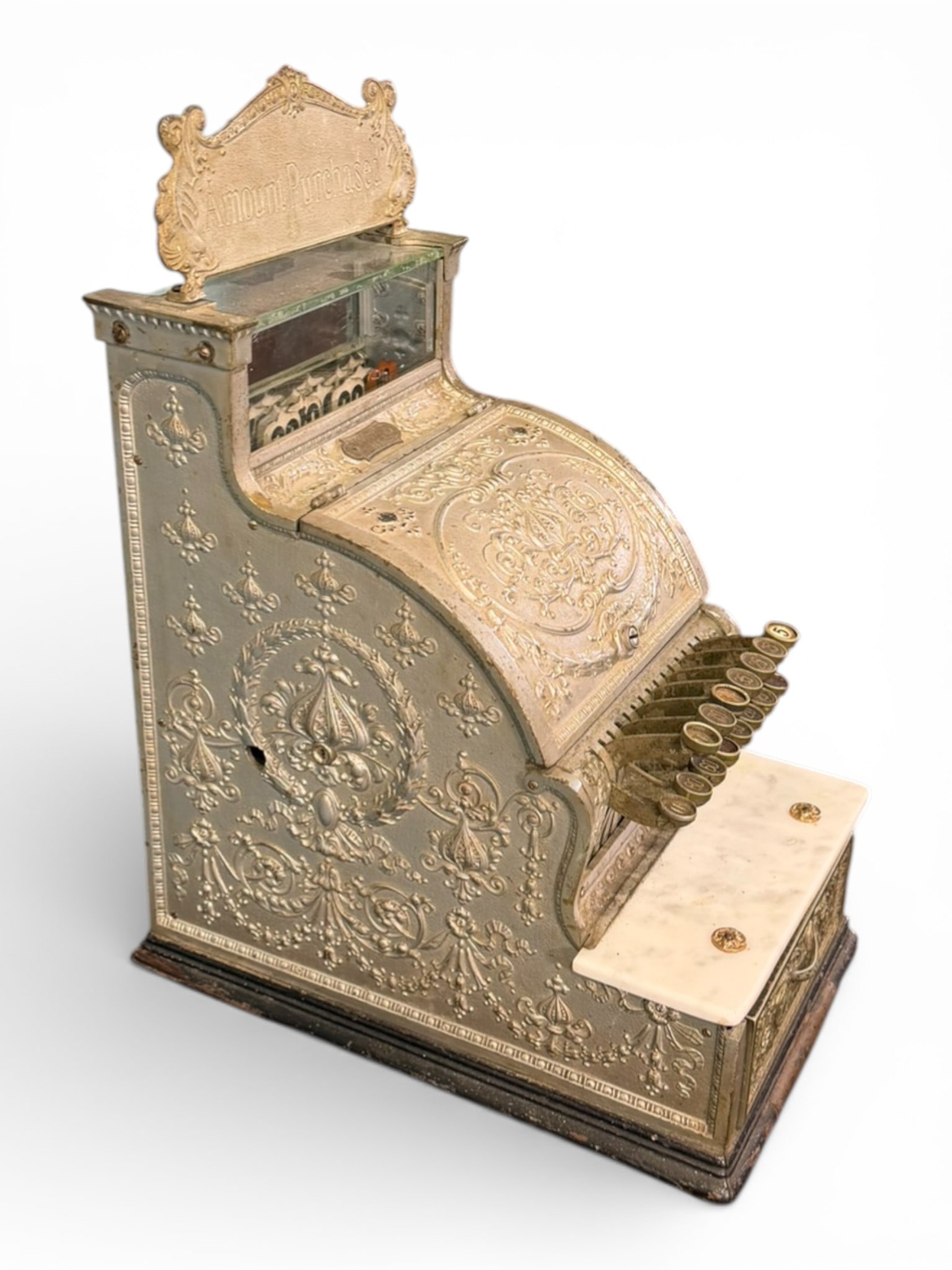 National Cash Register Co. “Amount Purchased" Ornate Metal Sales Register - 2