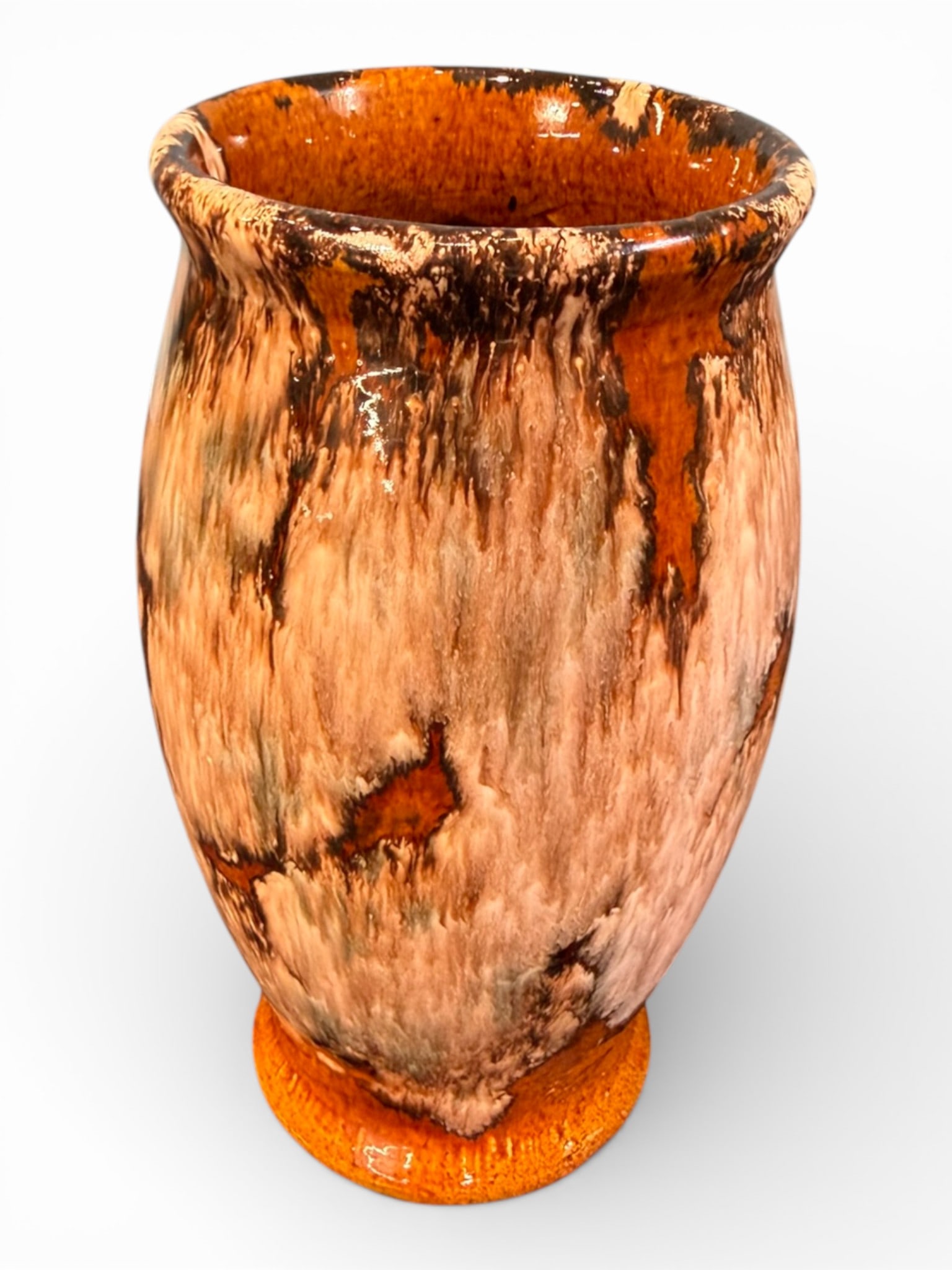 McCoy Art Pottery Drip Glaze Vase, American, mid 20th century (1 of 4)