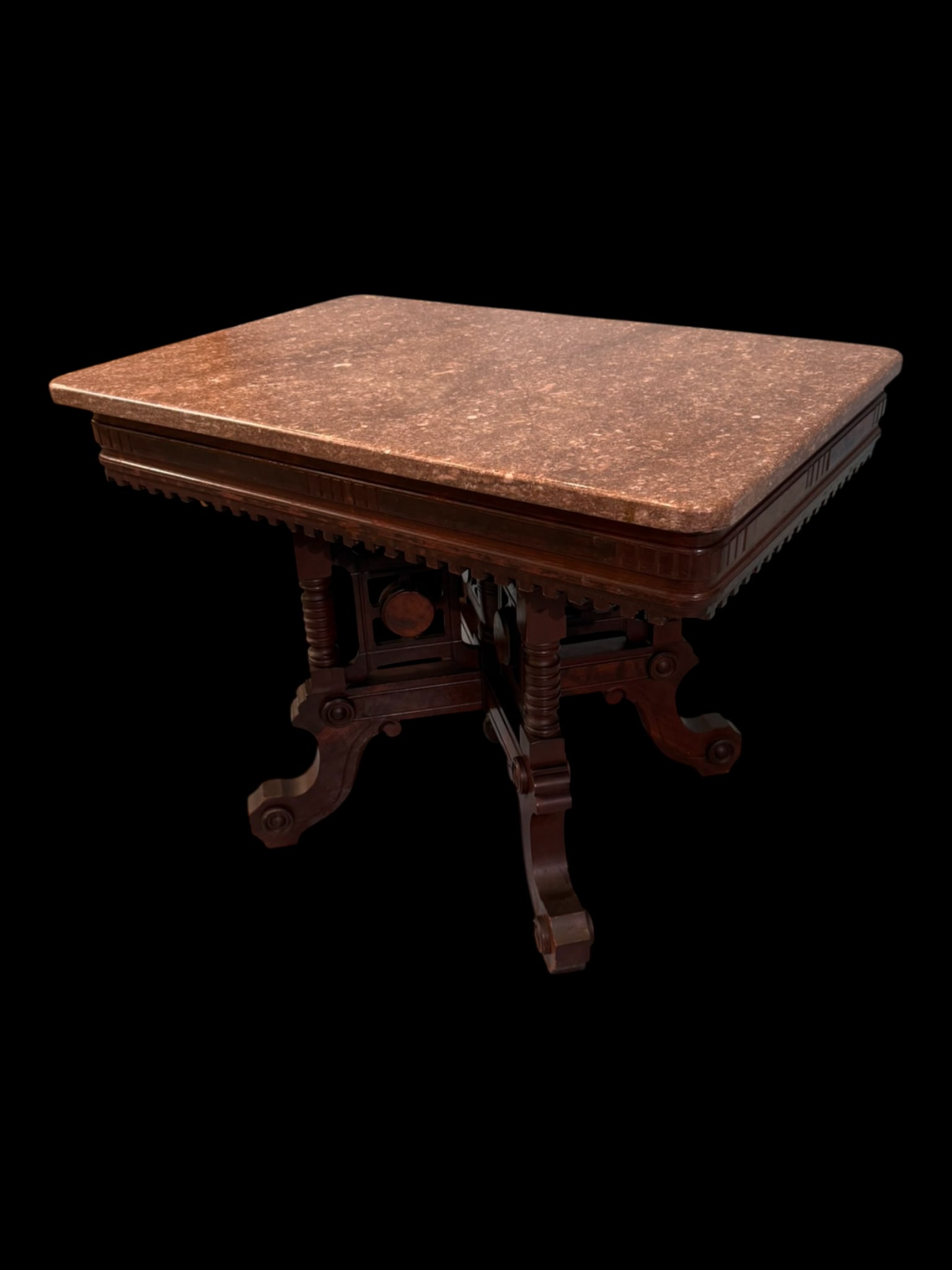 Victorian Marble-Top Center Table, Mid-19th Century (1 of 5)