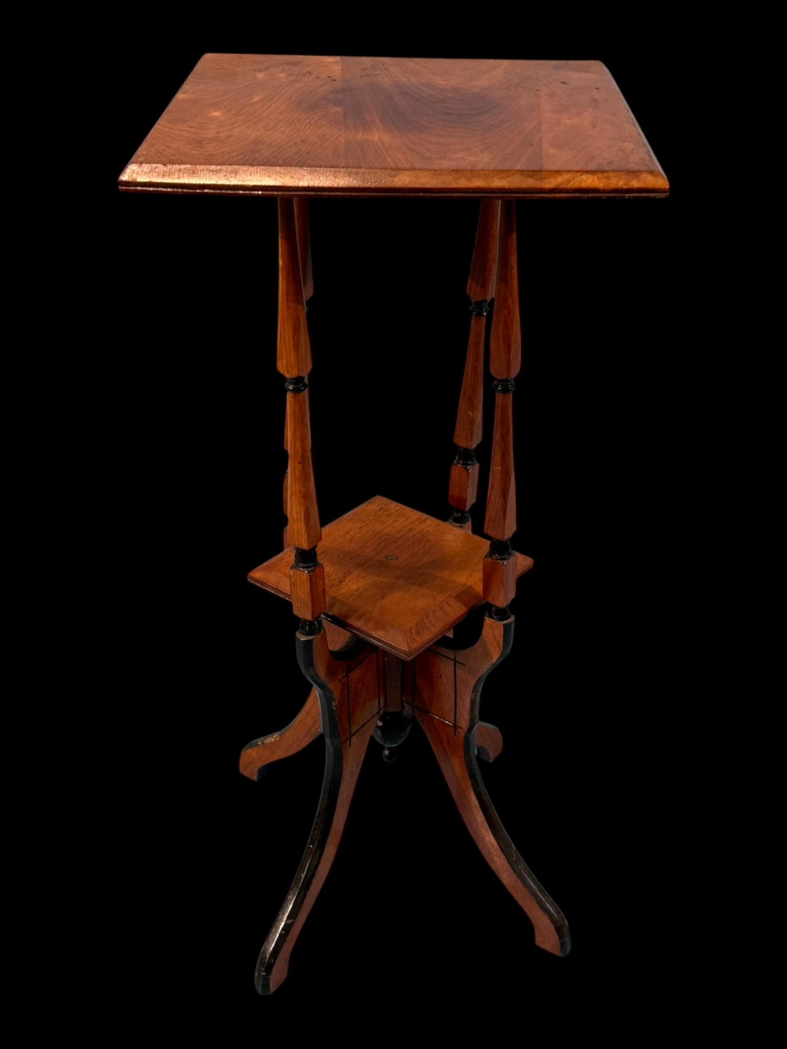 Eastlake Aesthetic Movement Walnut Plant Stand, circa 1885 (1 of 3)