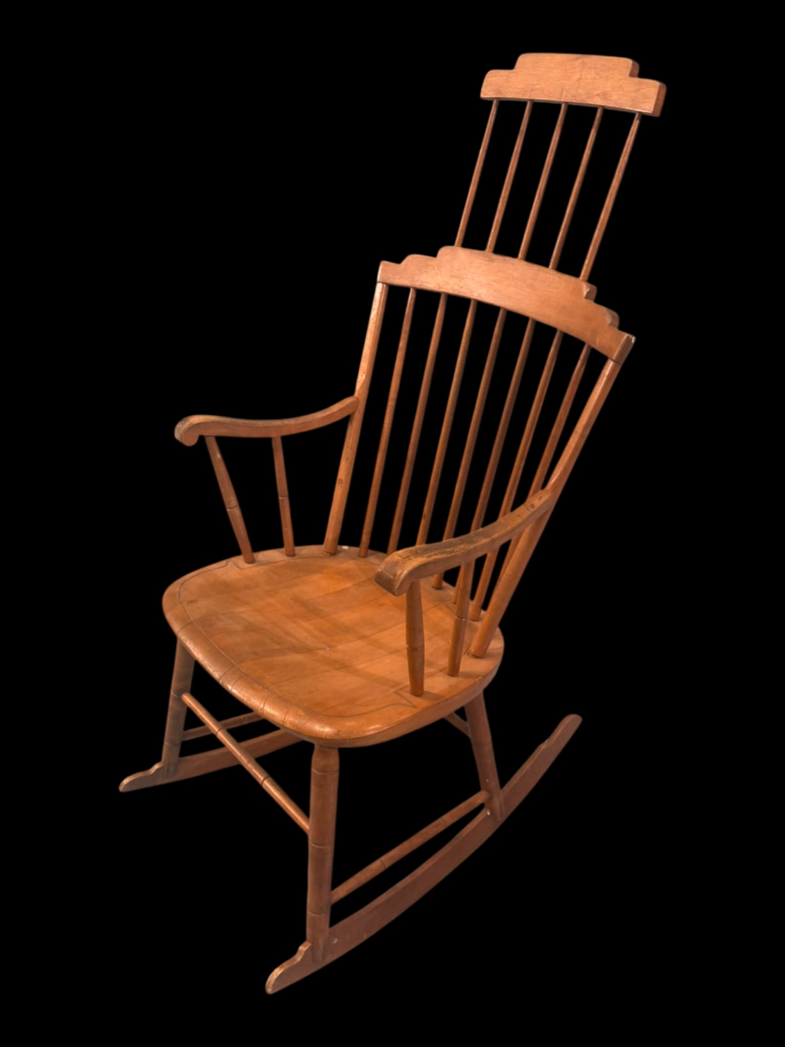 Primitive Maple Slat-Back Rocking Chair, 19th Century (1 of 3)