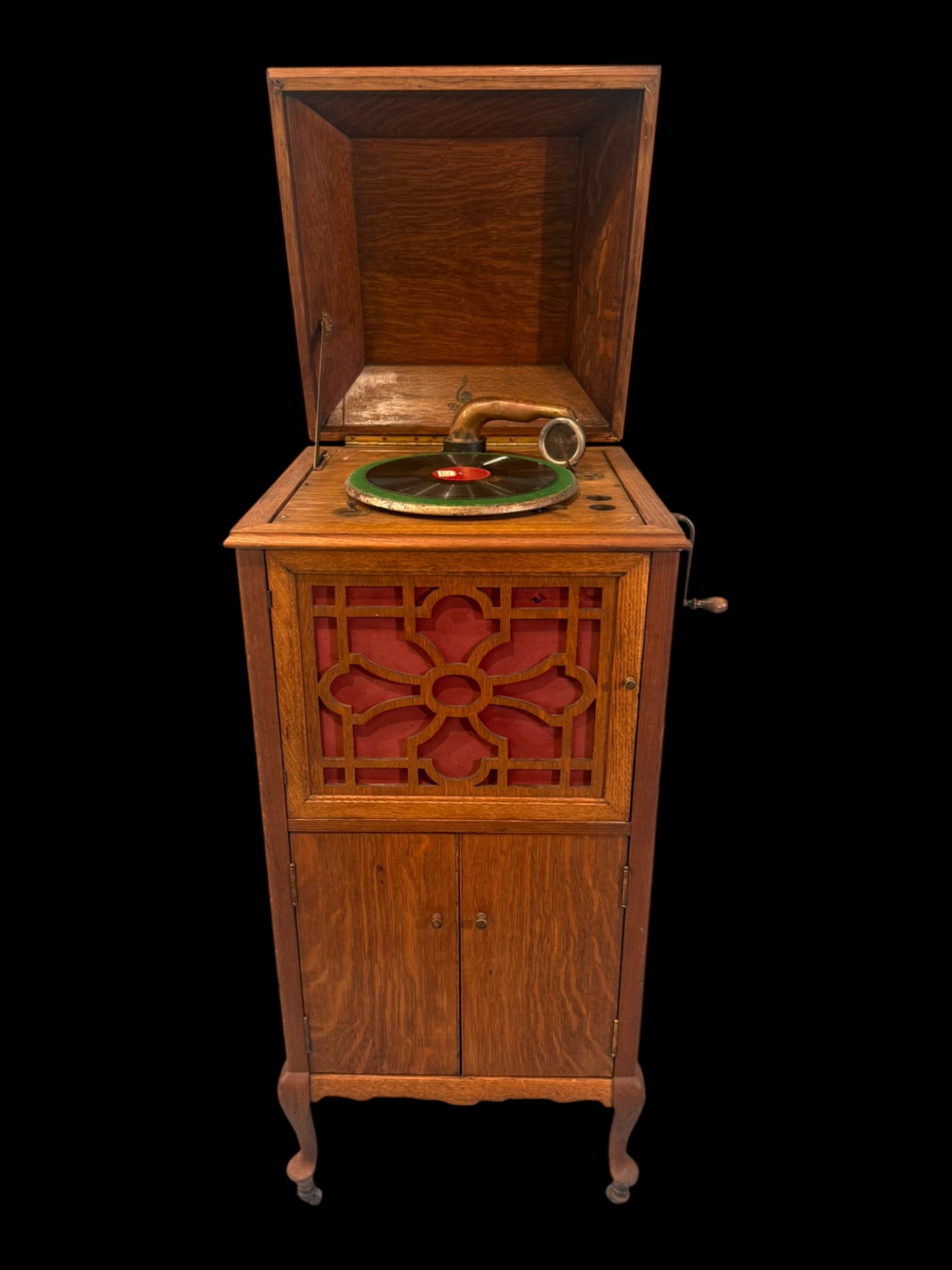 Emerson Oak Disc Phonograph Cabinet, Early 20th Century (1 of 5)