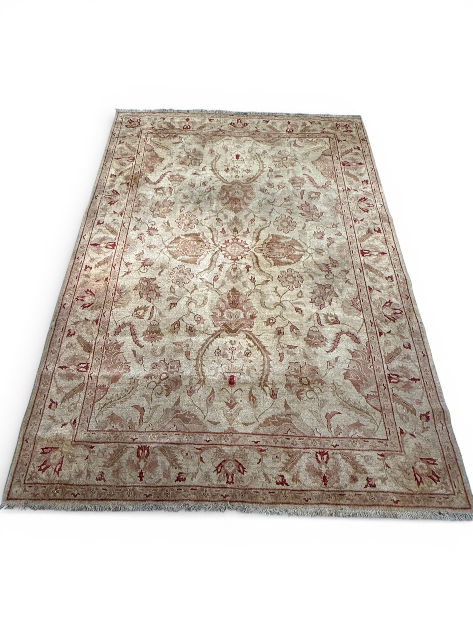 Red and Beige Floral Carpet (1 of 1)