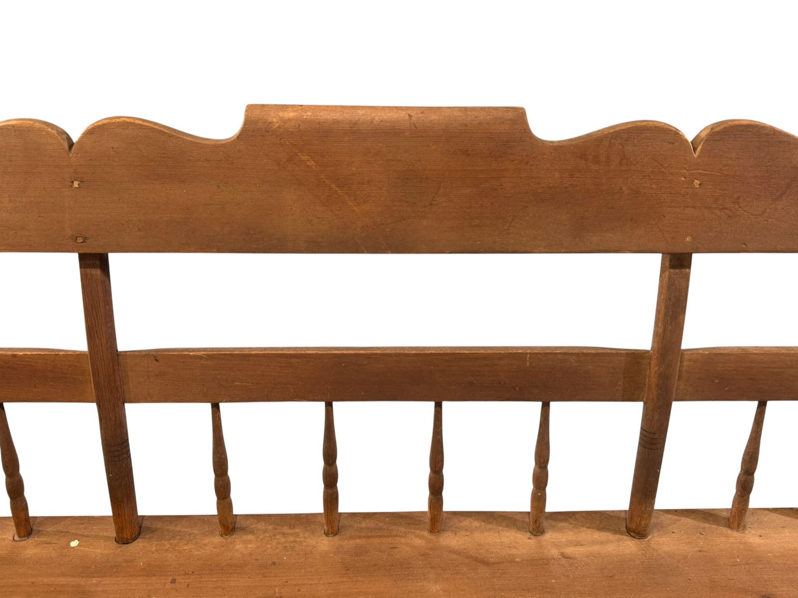 American Primitive Pine Bench / Settle, 19th Century - 4
