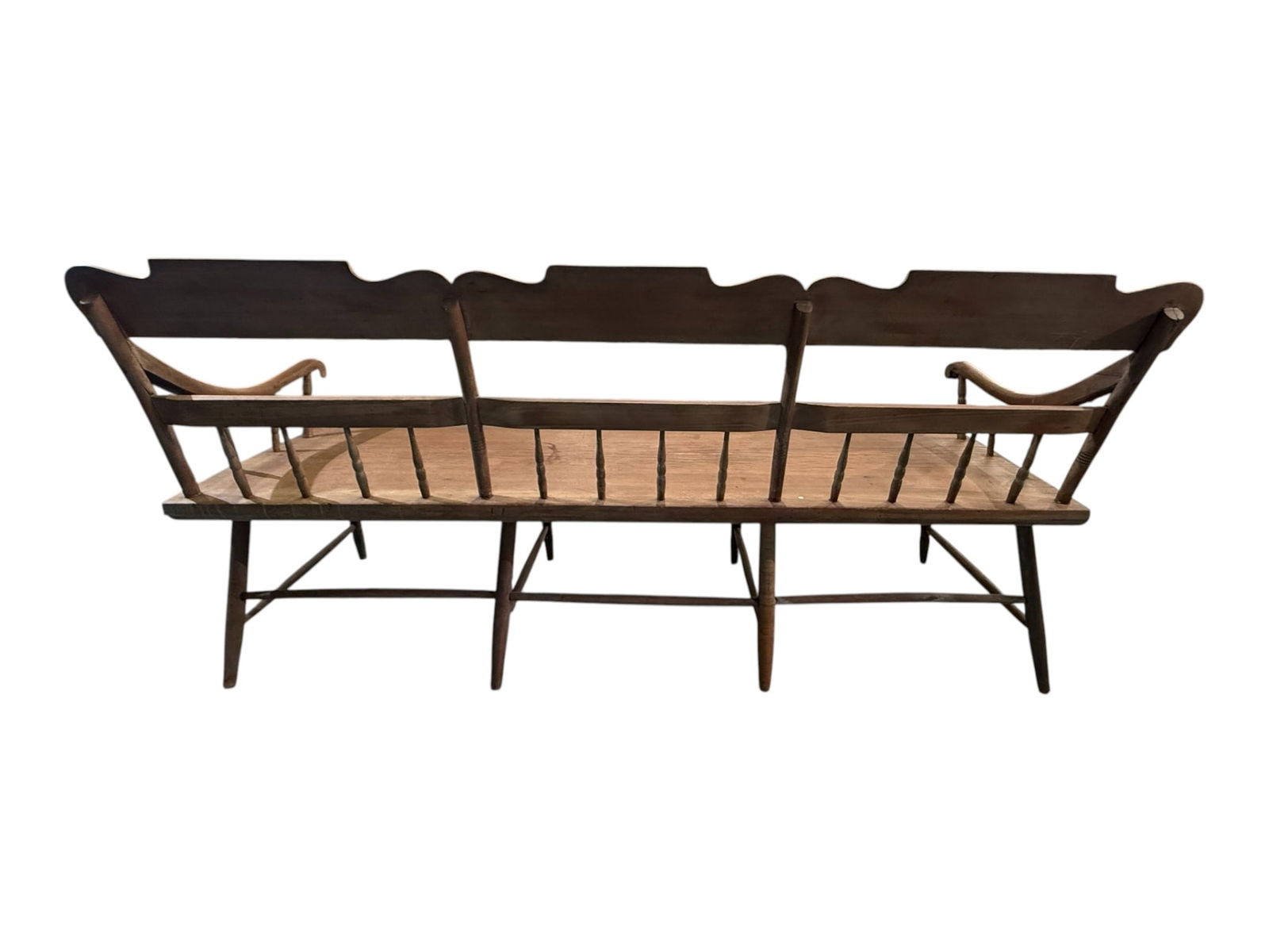 American Primitive Pine Bench / Settle, 19th Century - 6